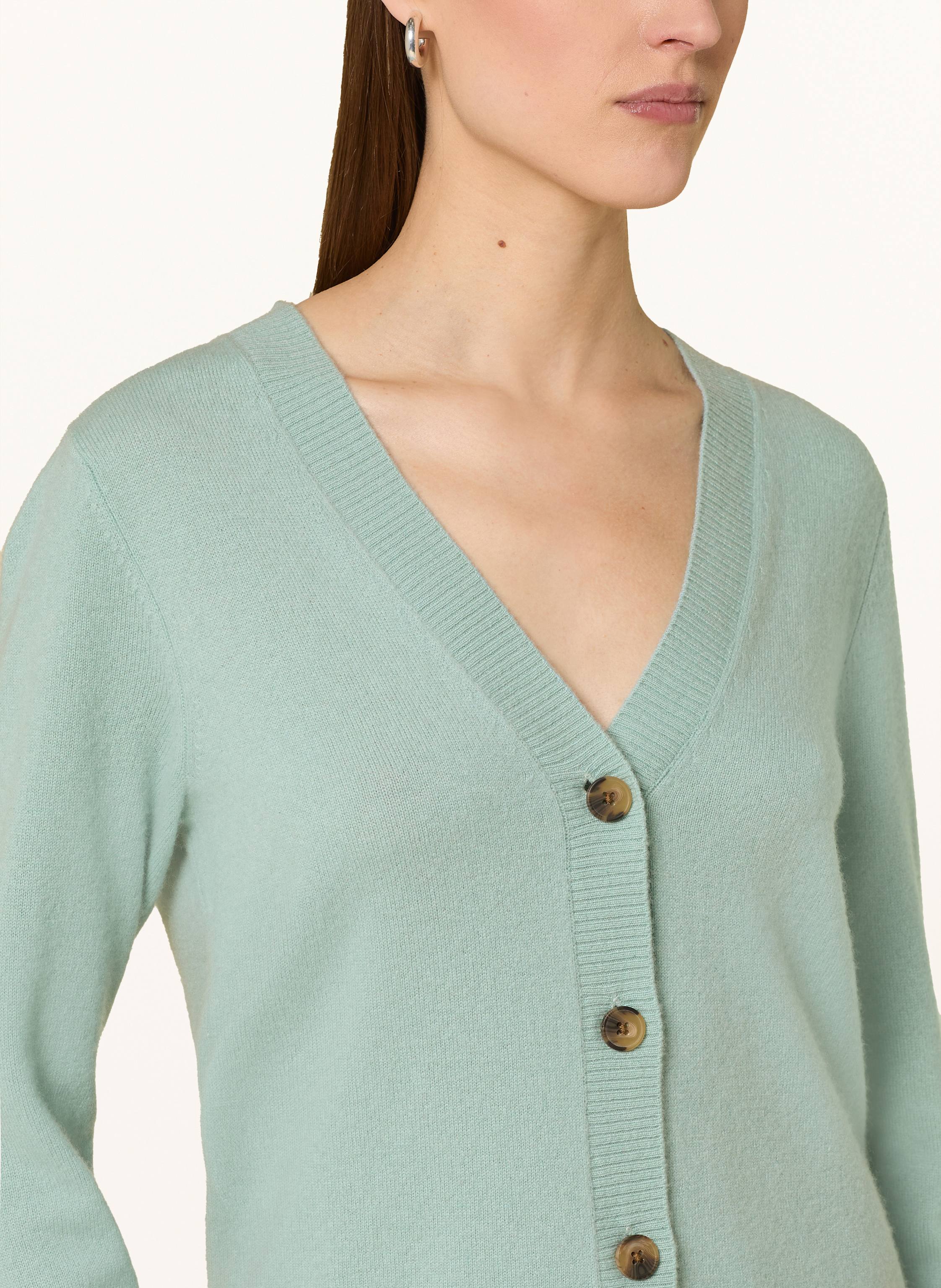 Thumbnail - Darling Harbour Strickjacke Aus Cashmere gruen