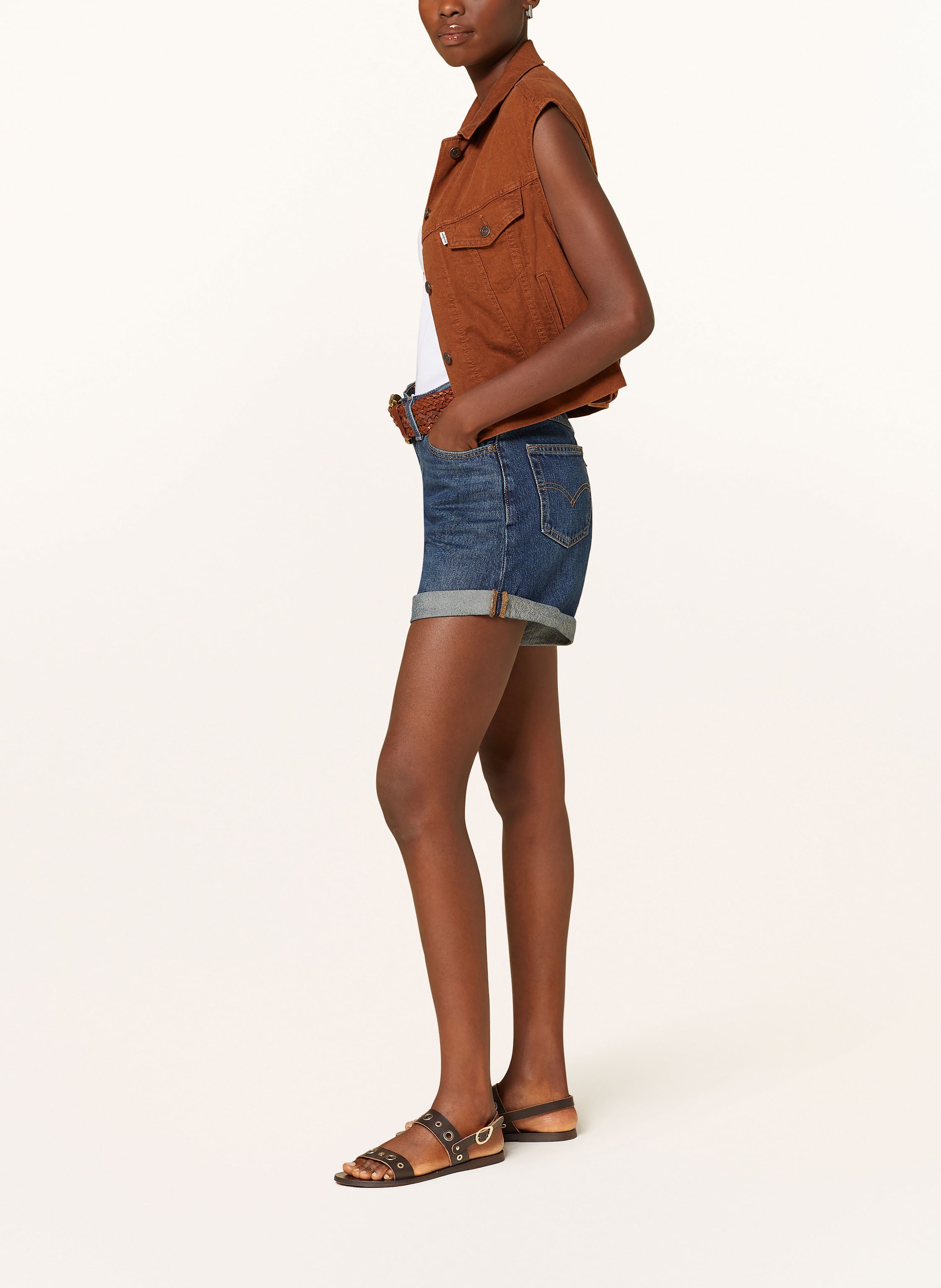 Thumbnail - Levi's® Jeansshorts Rolled 80s Mom blau