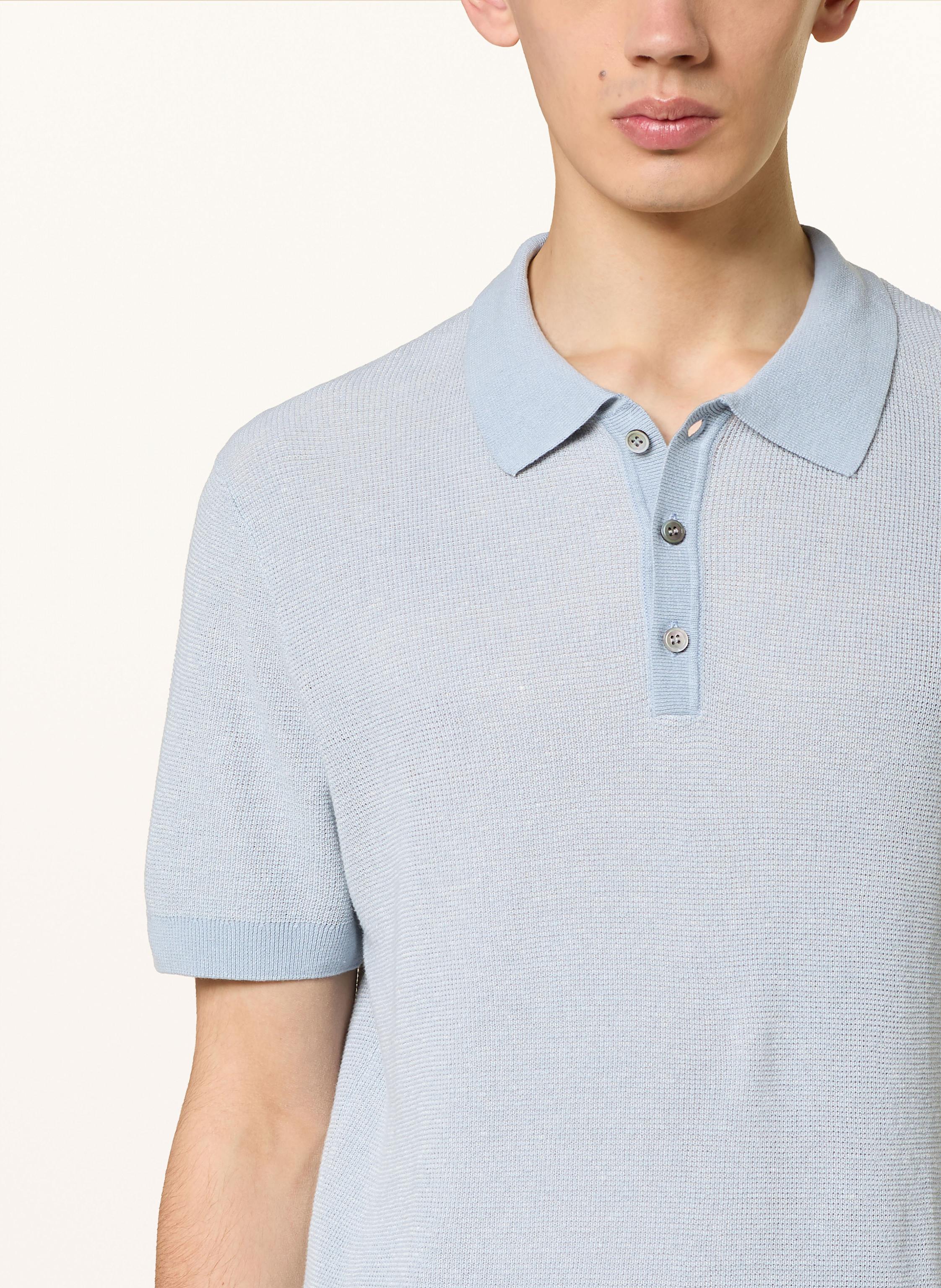 Thumbnail - Windsor. Strick-Poloshirt Lindo-Pr Mit Leinen blau