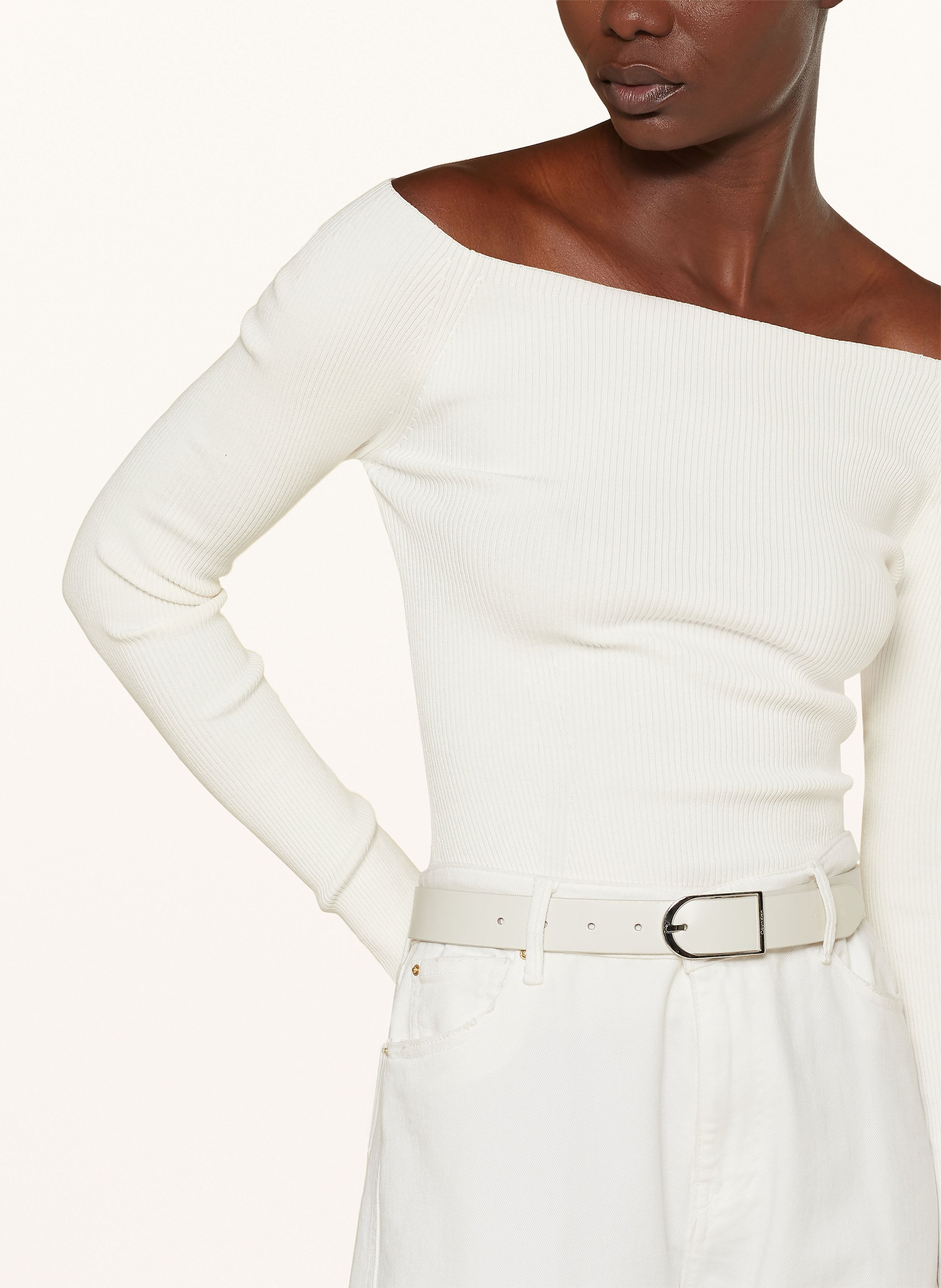 Thumbnail - Drykorn Off-Shoulder-Longsleeve Amayla weiss