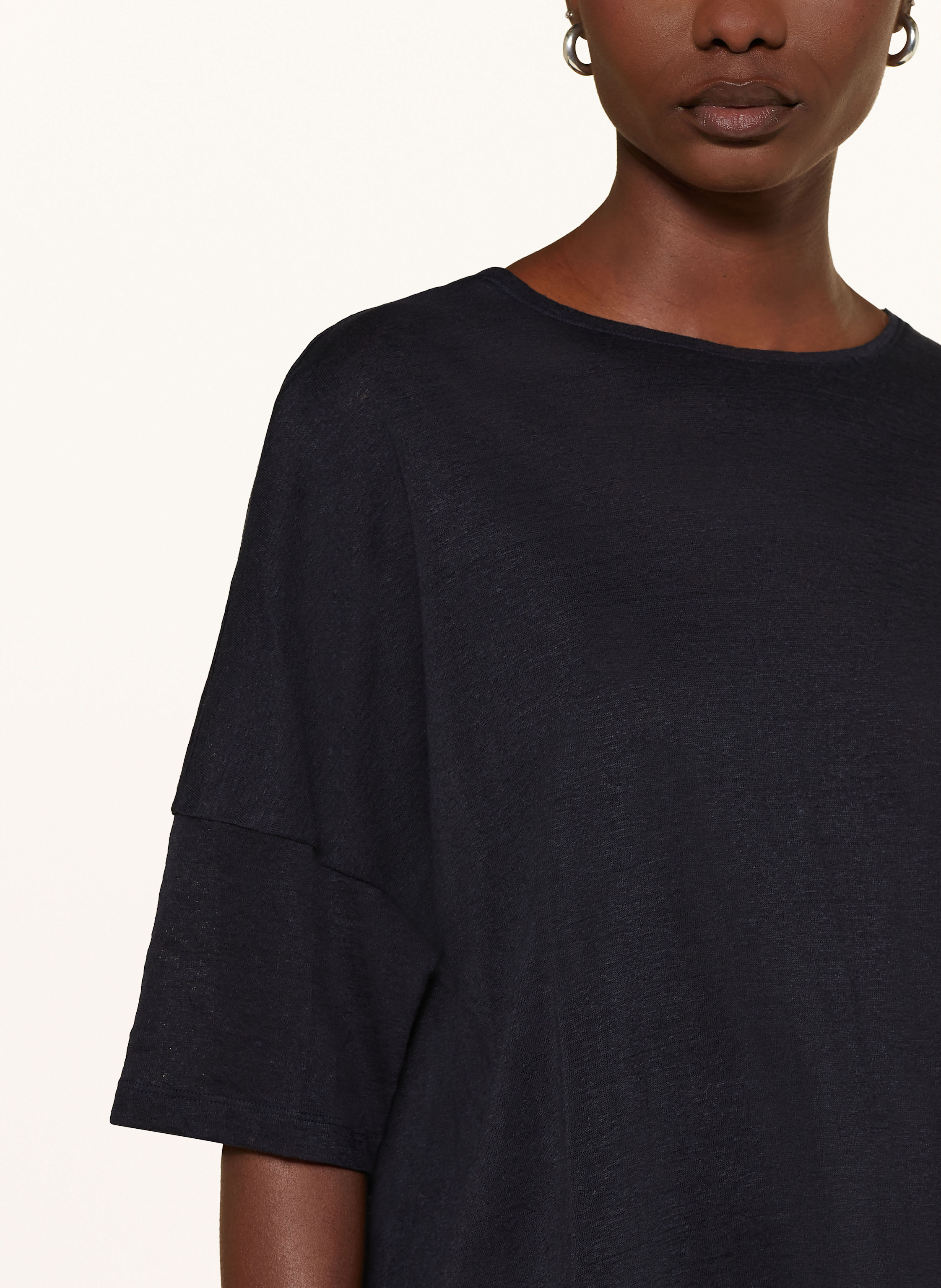 Thumbnail - Drykorn Pullover Kusia Aus Leinen Mit 3/4-Arm blau