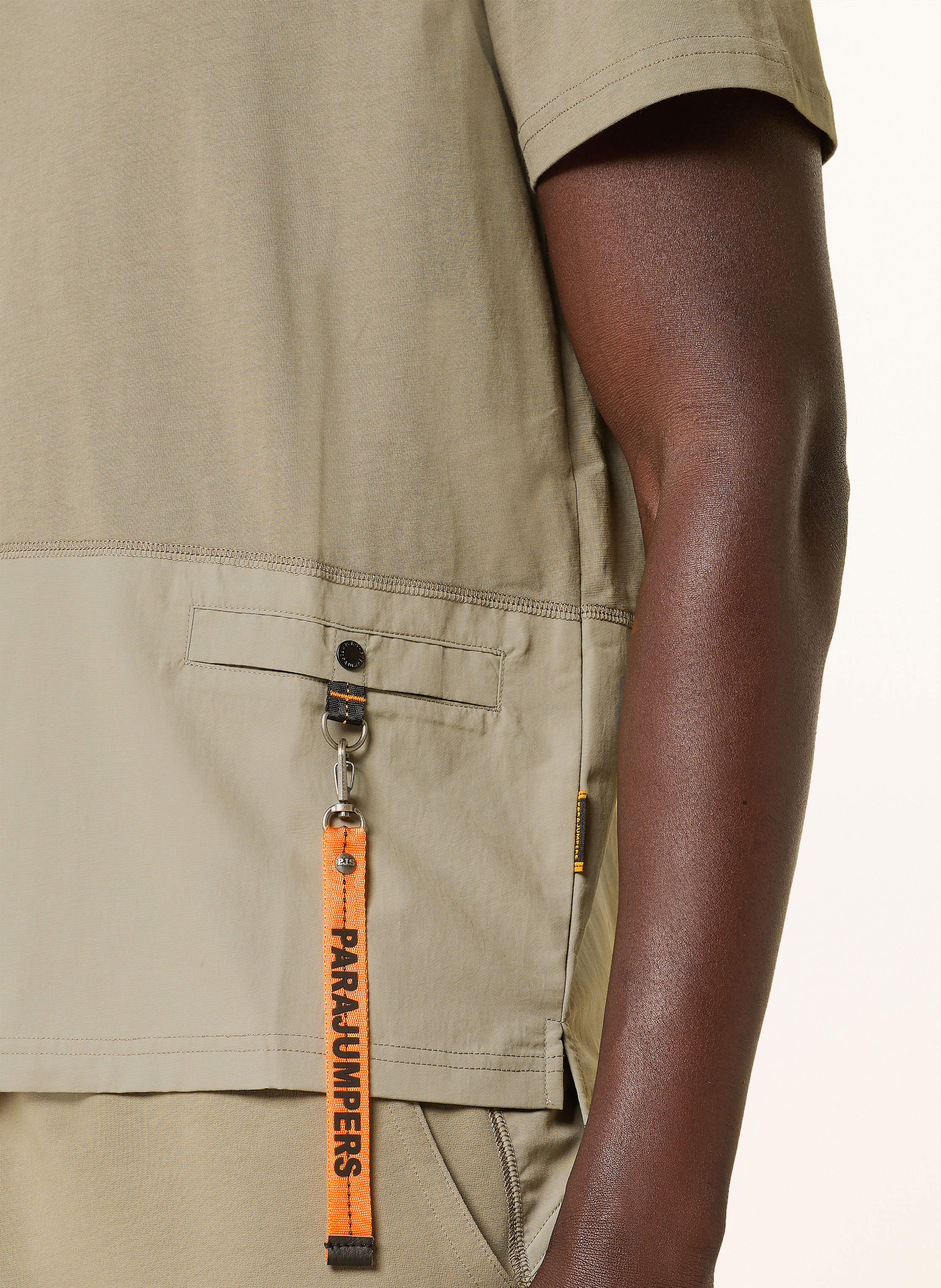 Thumbnail - Parajumpers T-Shirt Clint Im Materialmix beige