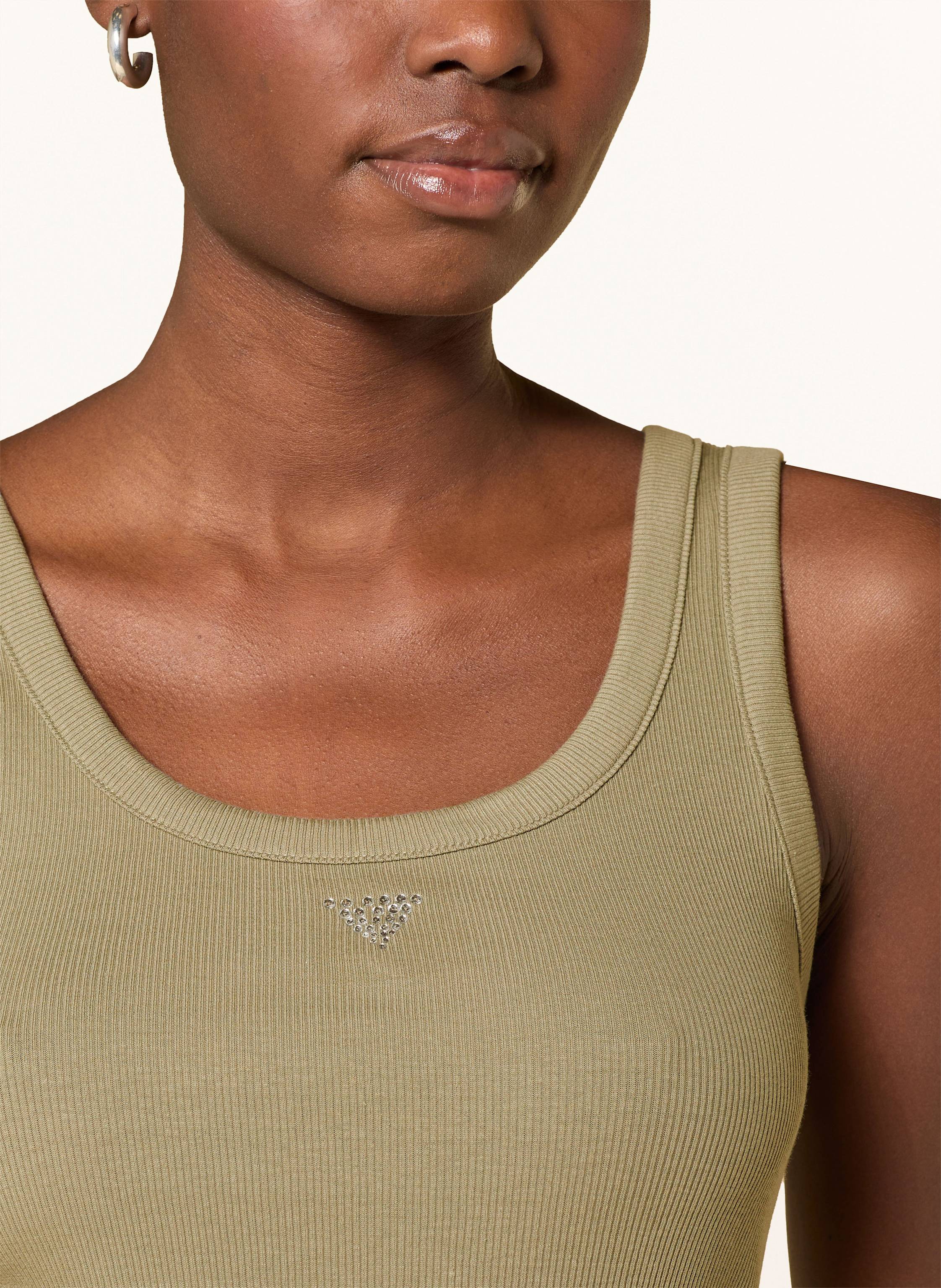 Thumbnail - Guess Cropped-Top Mit Schmucksteinen gruen