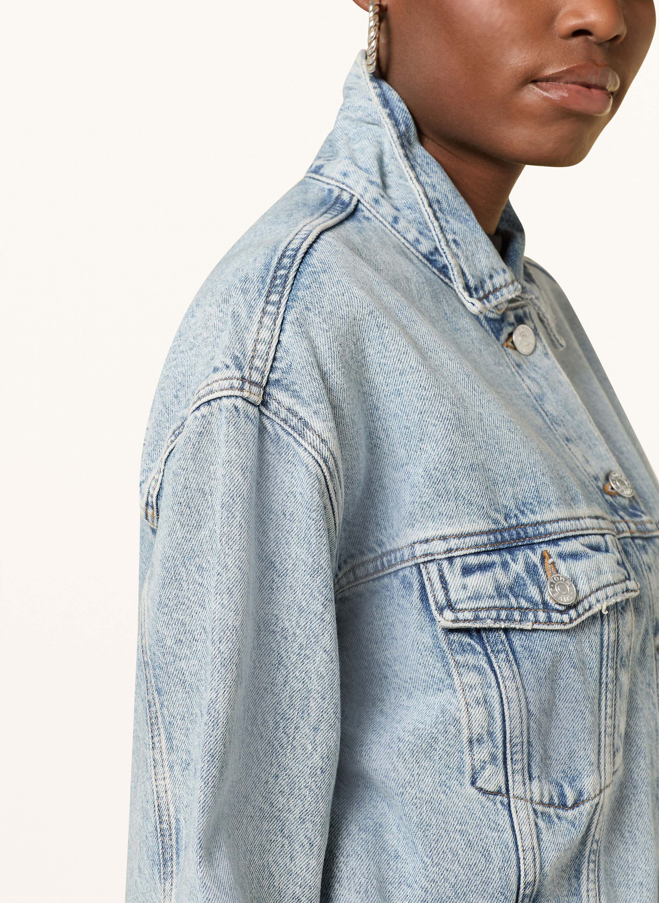 Thumbnail - Tommy Jeans Cropped-Jeansjacke blau