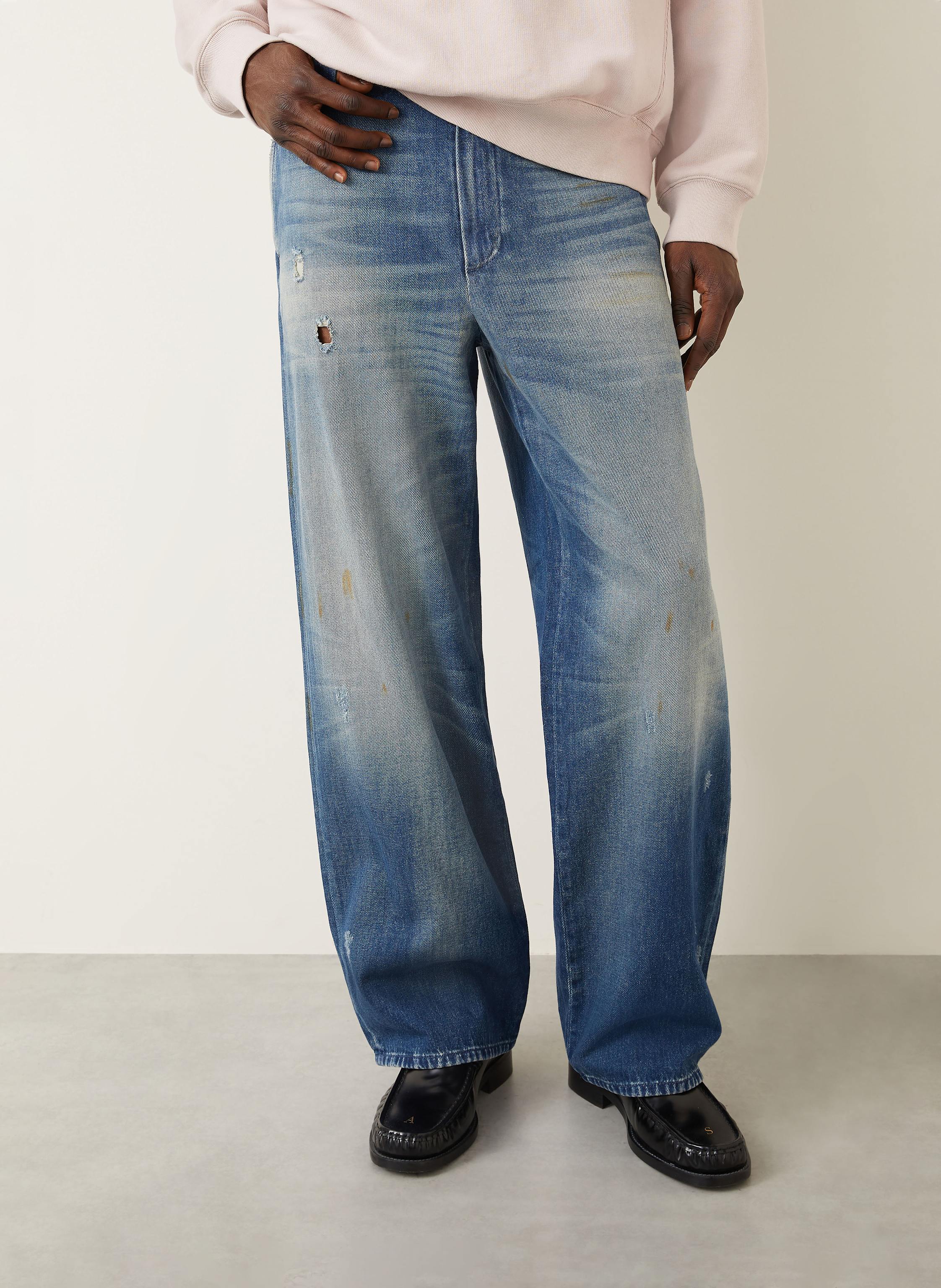 Thumbnail - Golden Goose Destroyed-Jeans Journey Regular Fit blau