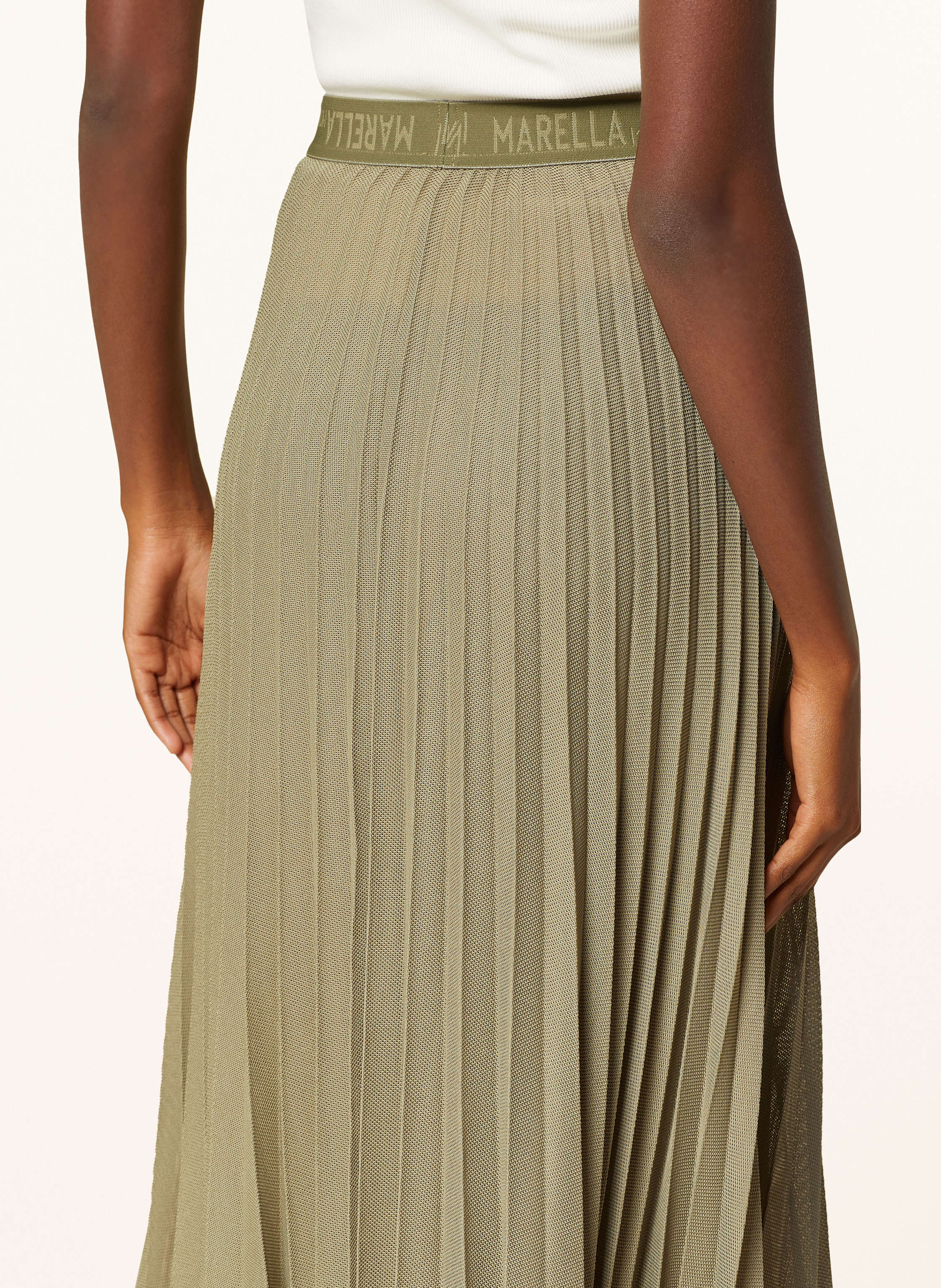 Thumbnail - Marella Plisseerock Aus Mesh gruen