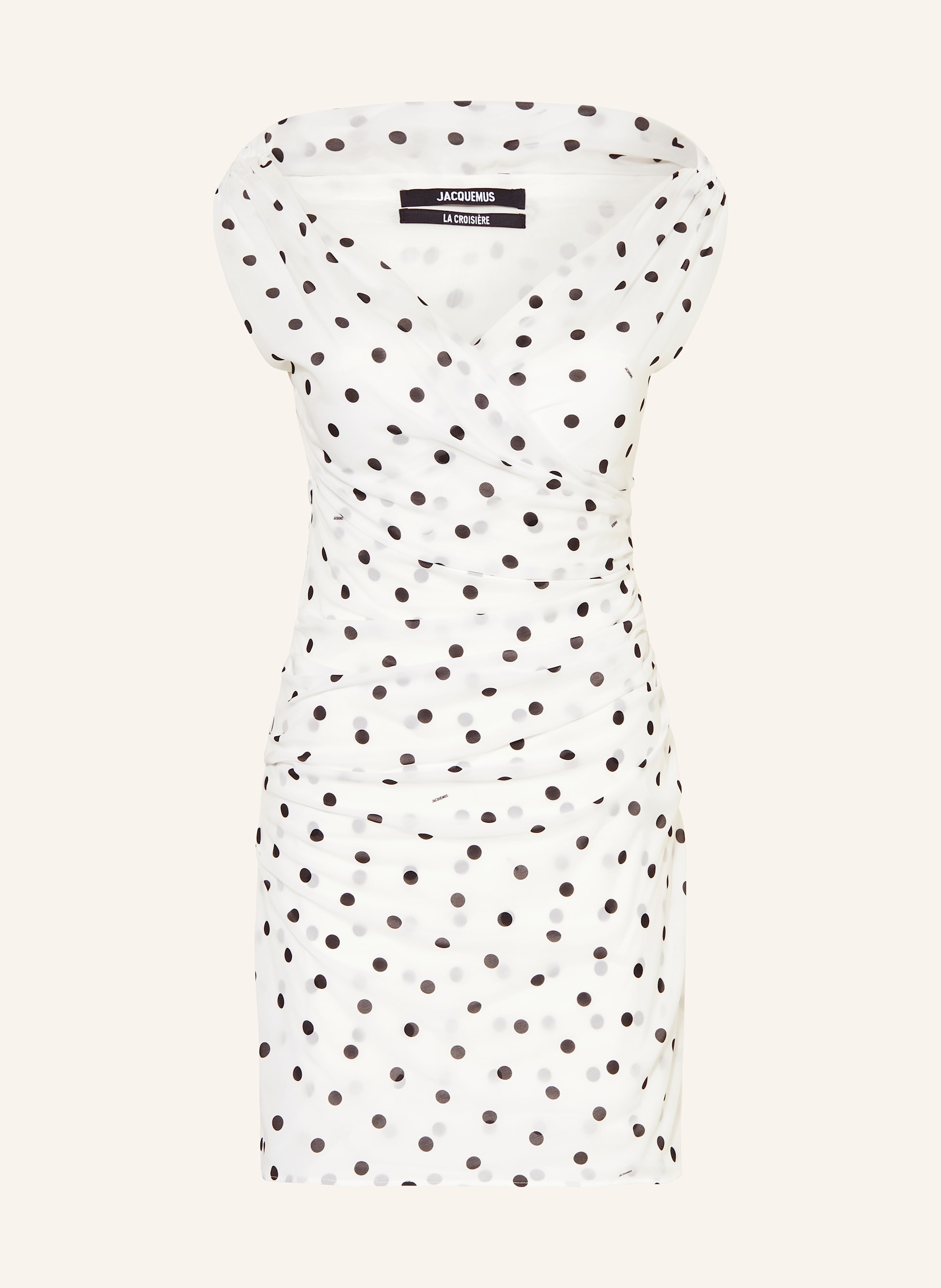 JACQUEMUS Cocktail dress LA ROBE RITA with silk in white/ black