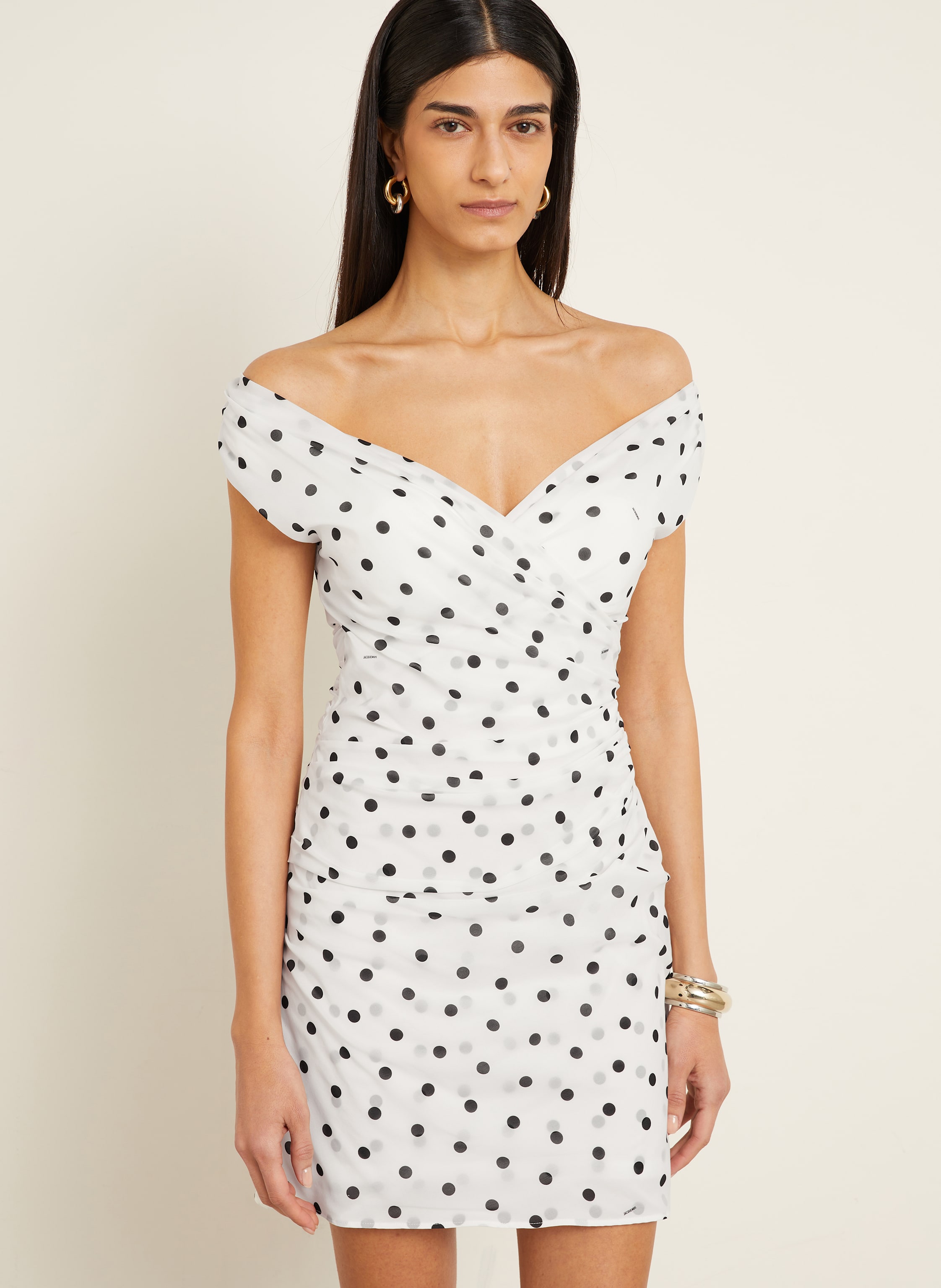 Thumbnail - Jacquemus Cocktailkleid La Robe Rita Mit Seide weiss