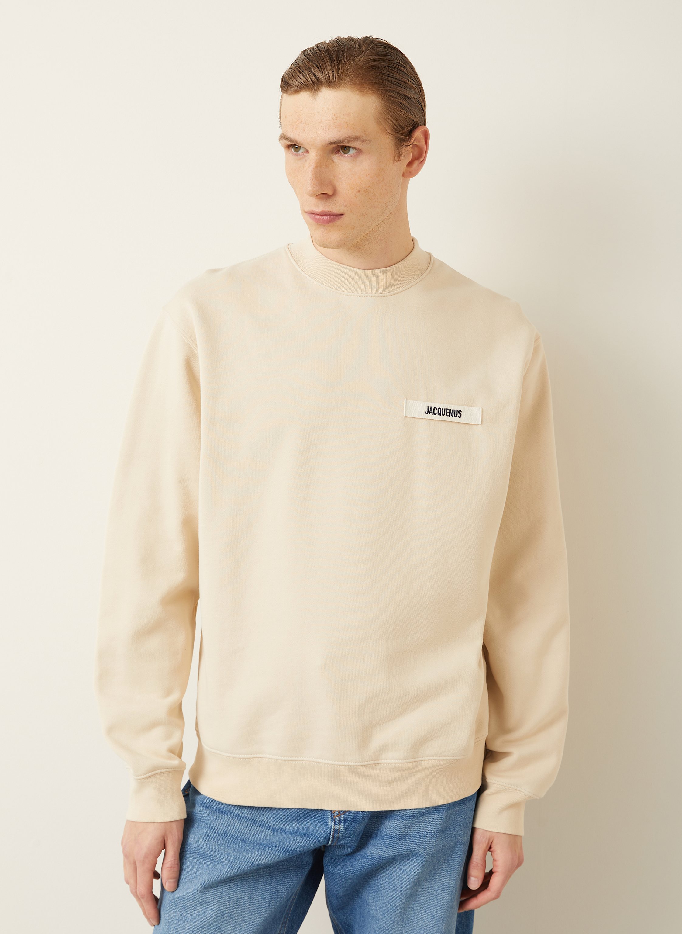 Thumbnail - Jacquemus Sweatshirt Le Sweatshirt Gros Grain beige