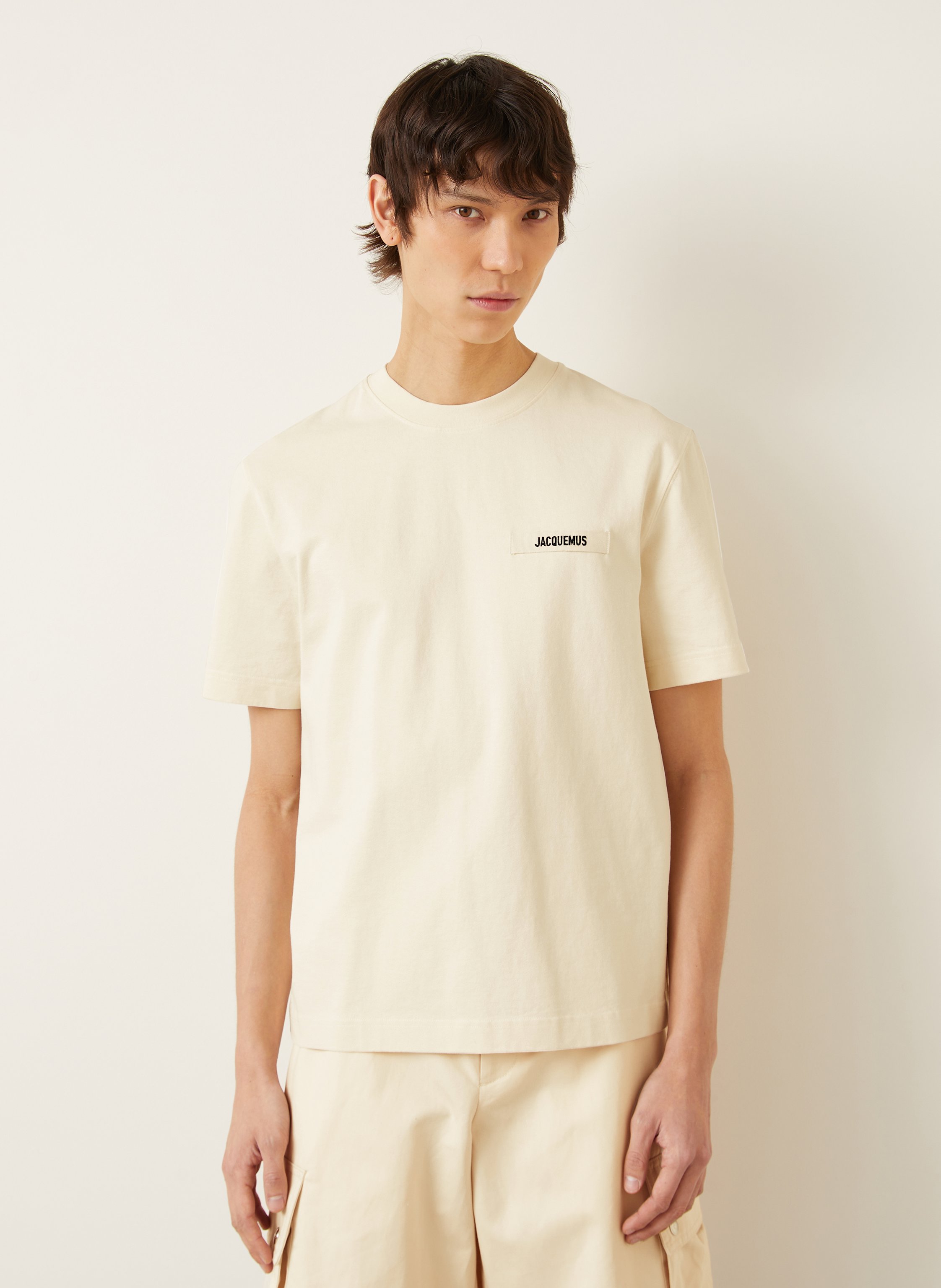 Thumbnail - Jacquemus T-Shirt Le Tshirt Gros Grain beige
