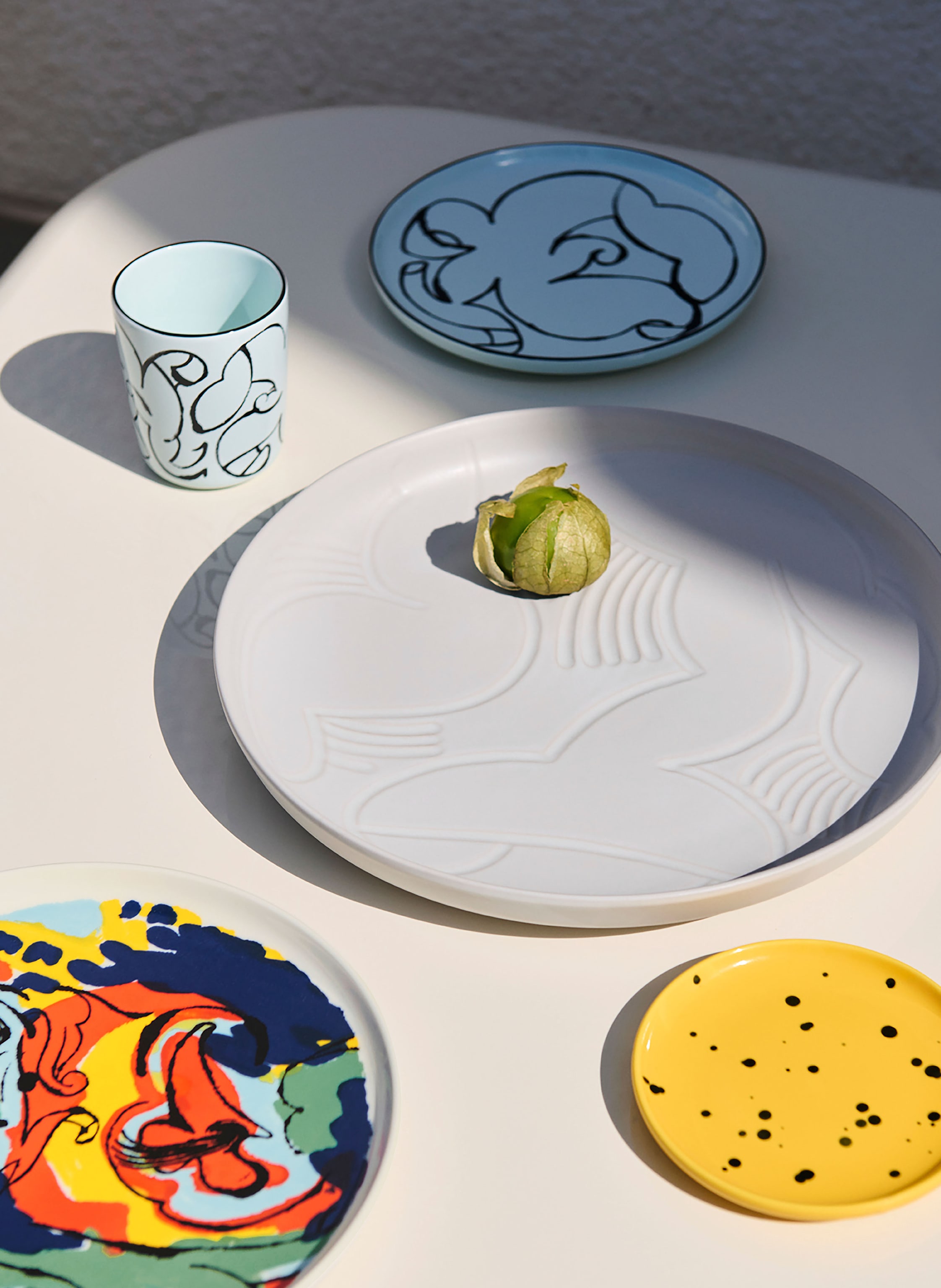 Thumbnail - Marimekko 2er-Set Speiseteller Oiva: Vildstjälk & Kraftmo weiss