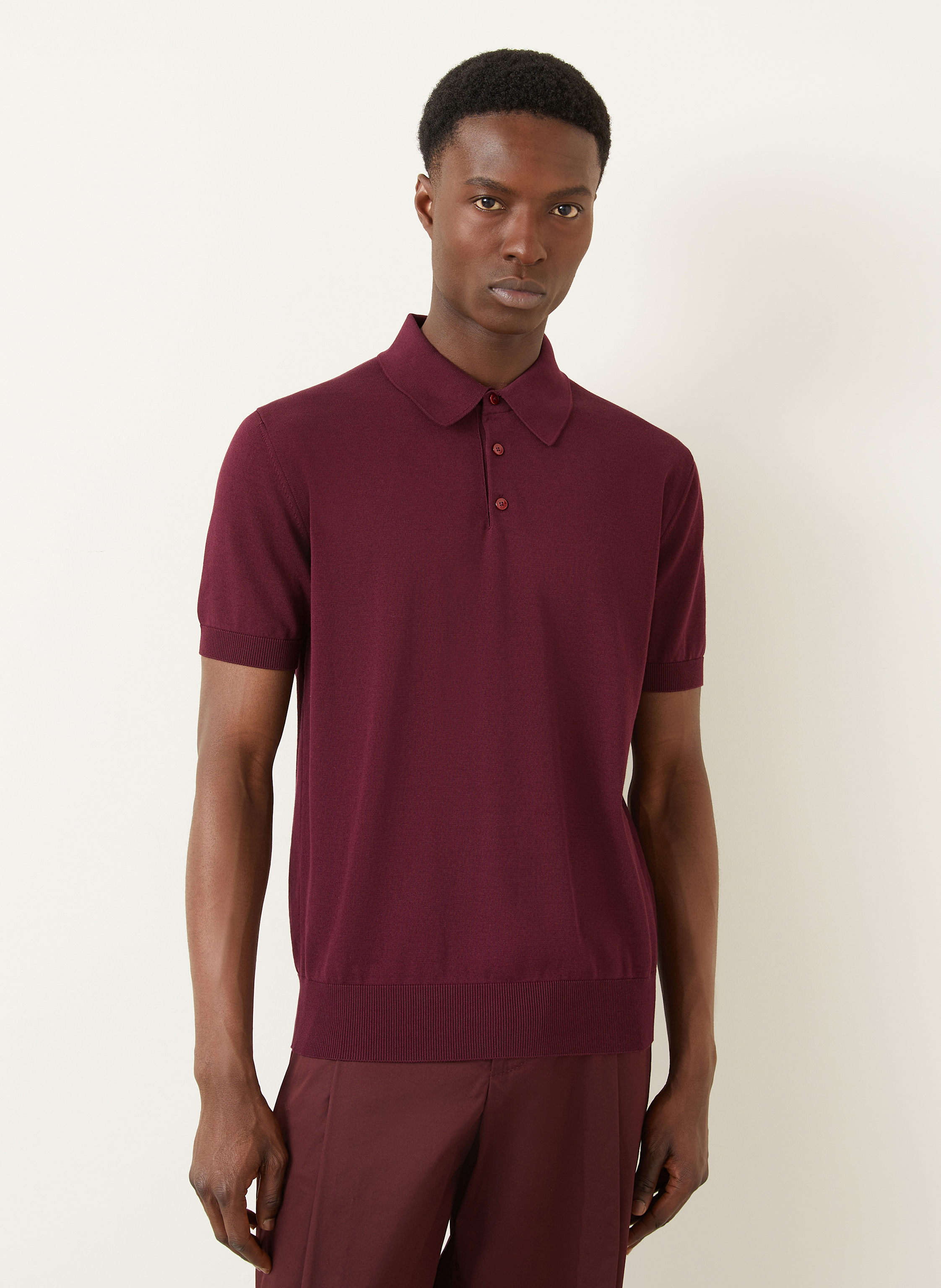 Thumbnail - Dolce & Gabbana Strick-Poloshirt rot