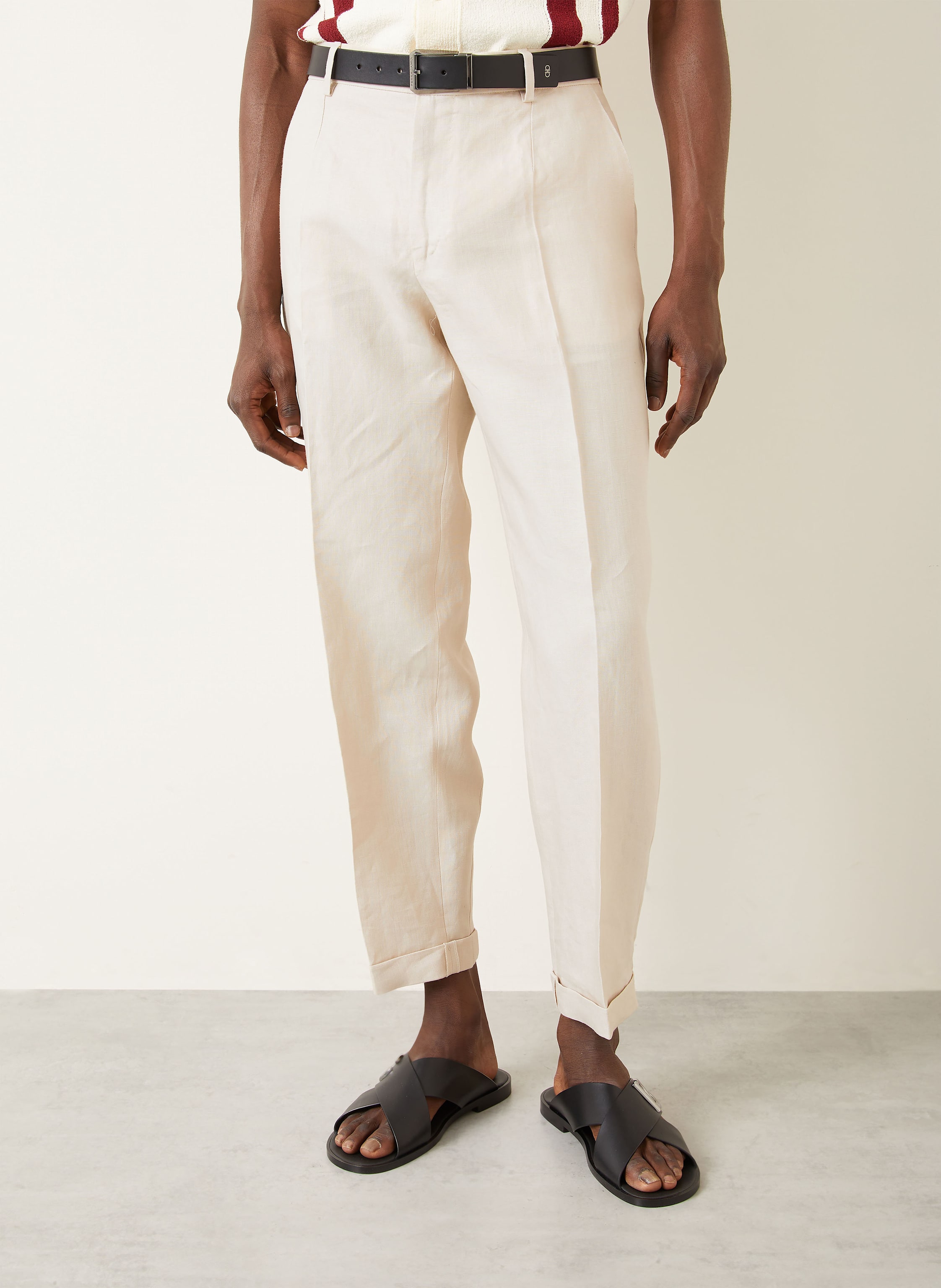 Thumbnail - Dolce & Gabbana Leinen-Chino Slim Fit beige