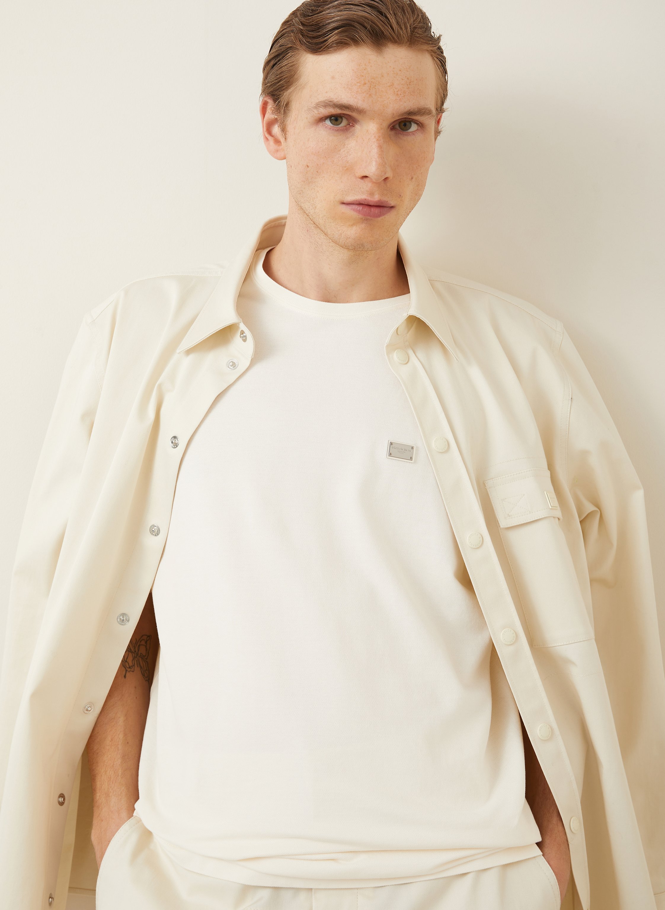 Thumbnail - Dolce & Gabbana T-Shirt Aus Piqué weiss