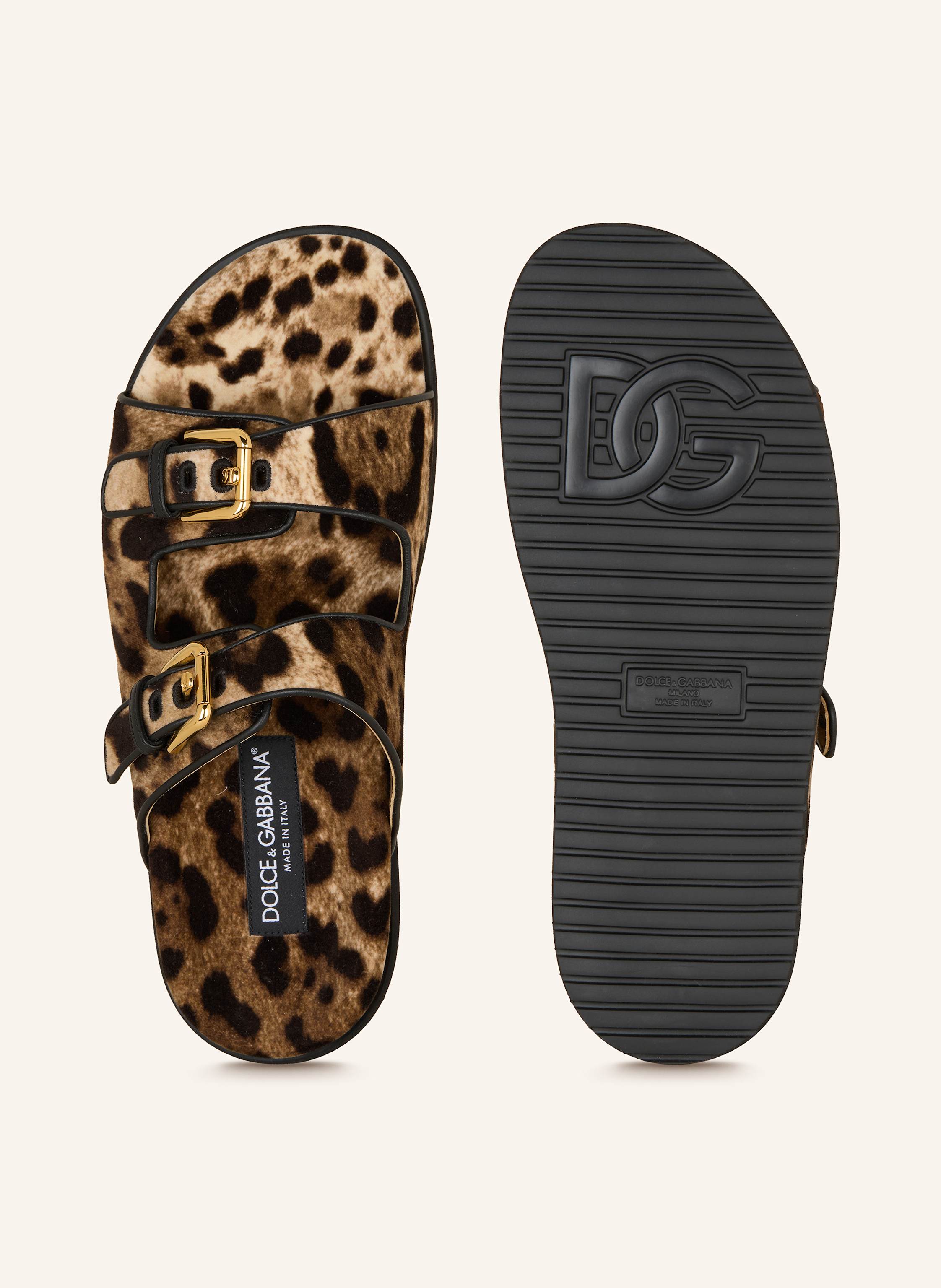 Thumbnail - Dolce & Gabbana Pantoletten beige