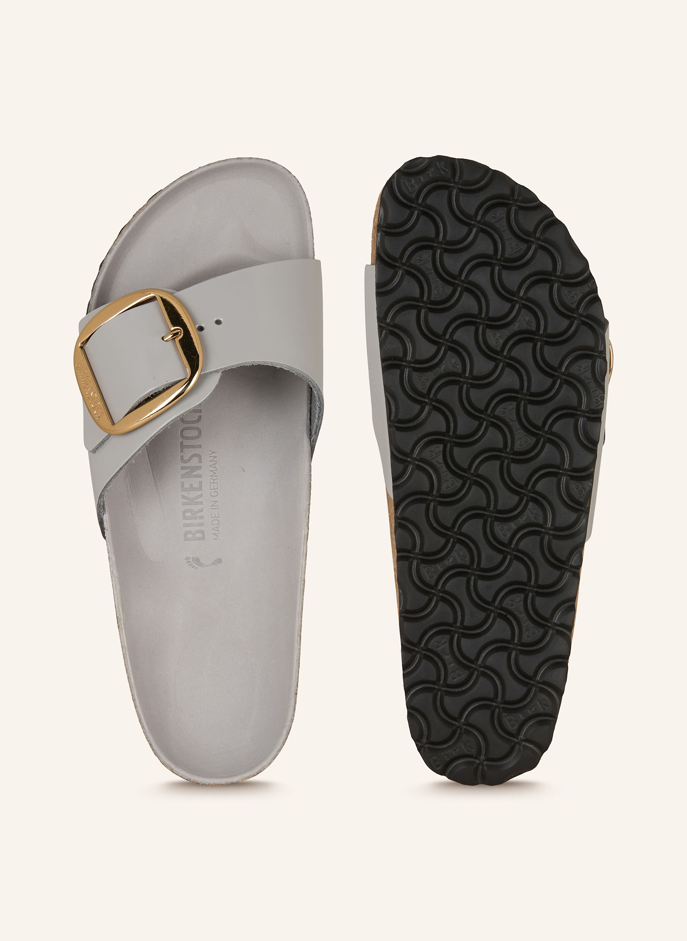Thumbnail - Birkenstock Pantoletten Madrid Big Buckle grau