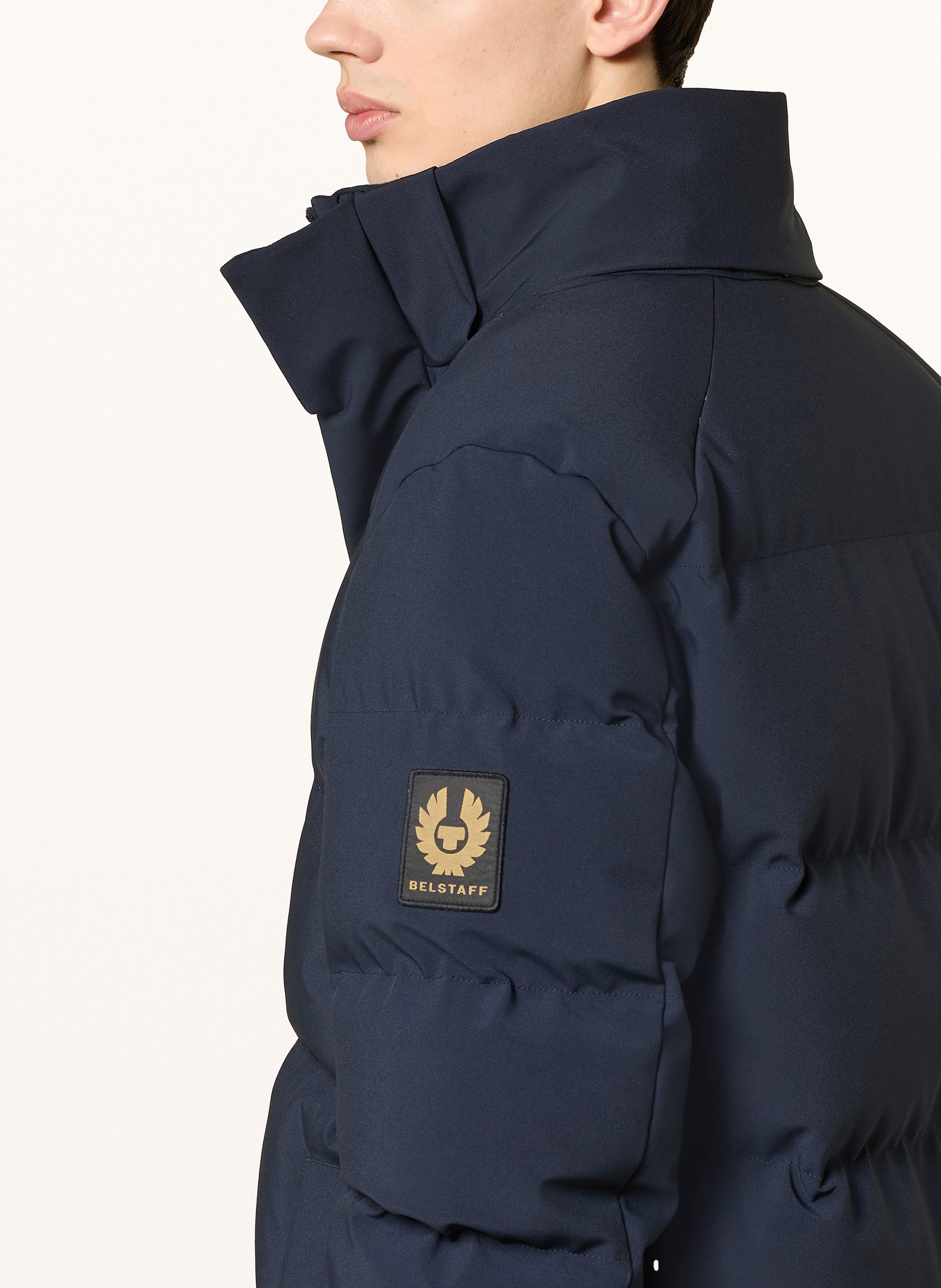 Thumbnail - Belstaff Daunenjacke Pendulum Mit Abnehmbarer Kapuze blau