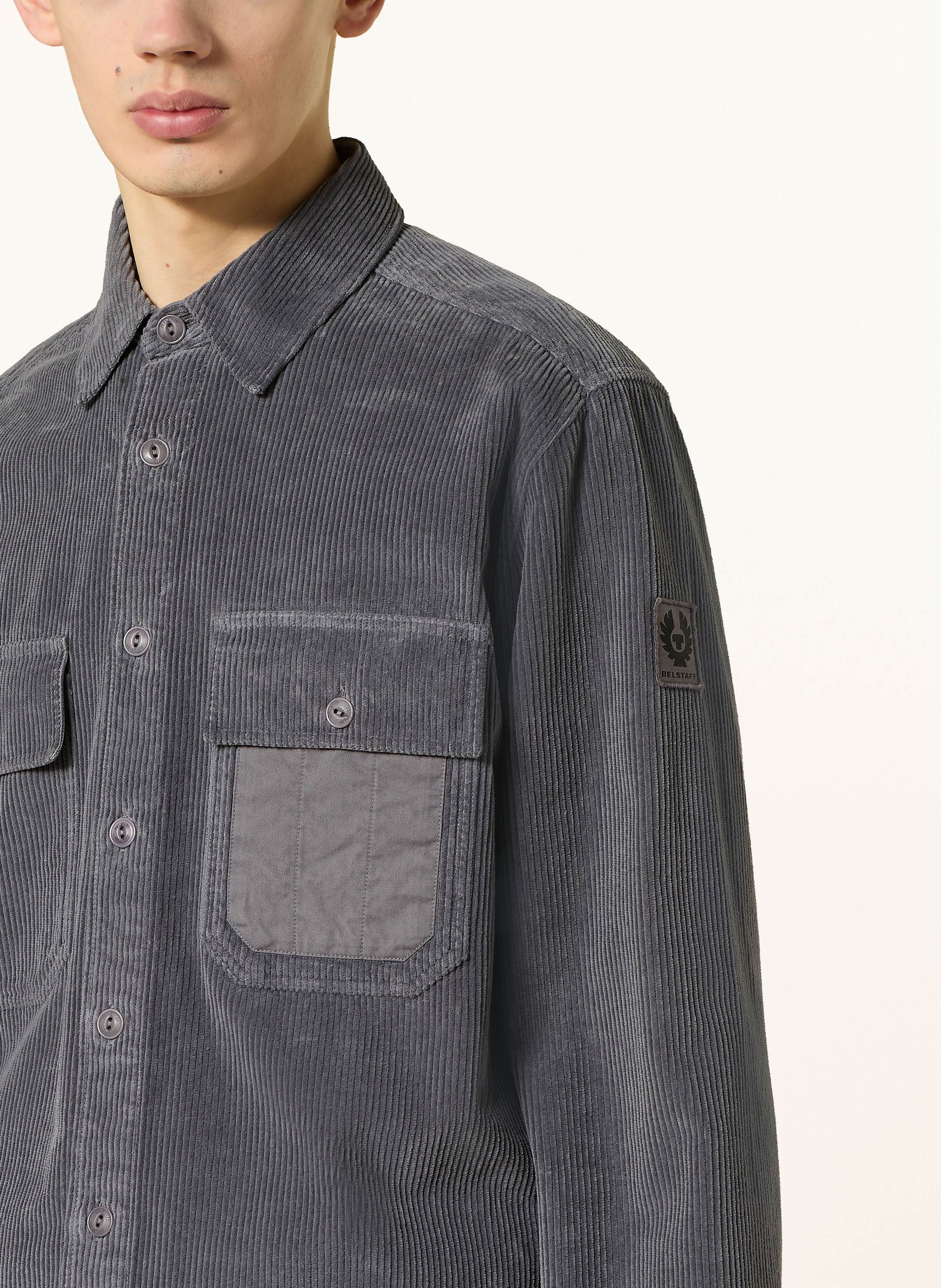 Thumbnail - Belstaff Cord-Overjacket Fallgate Comfort Fit grau