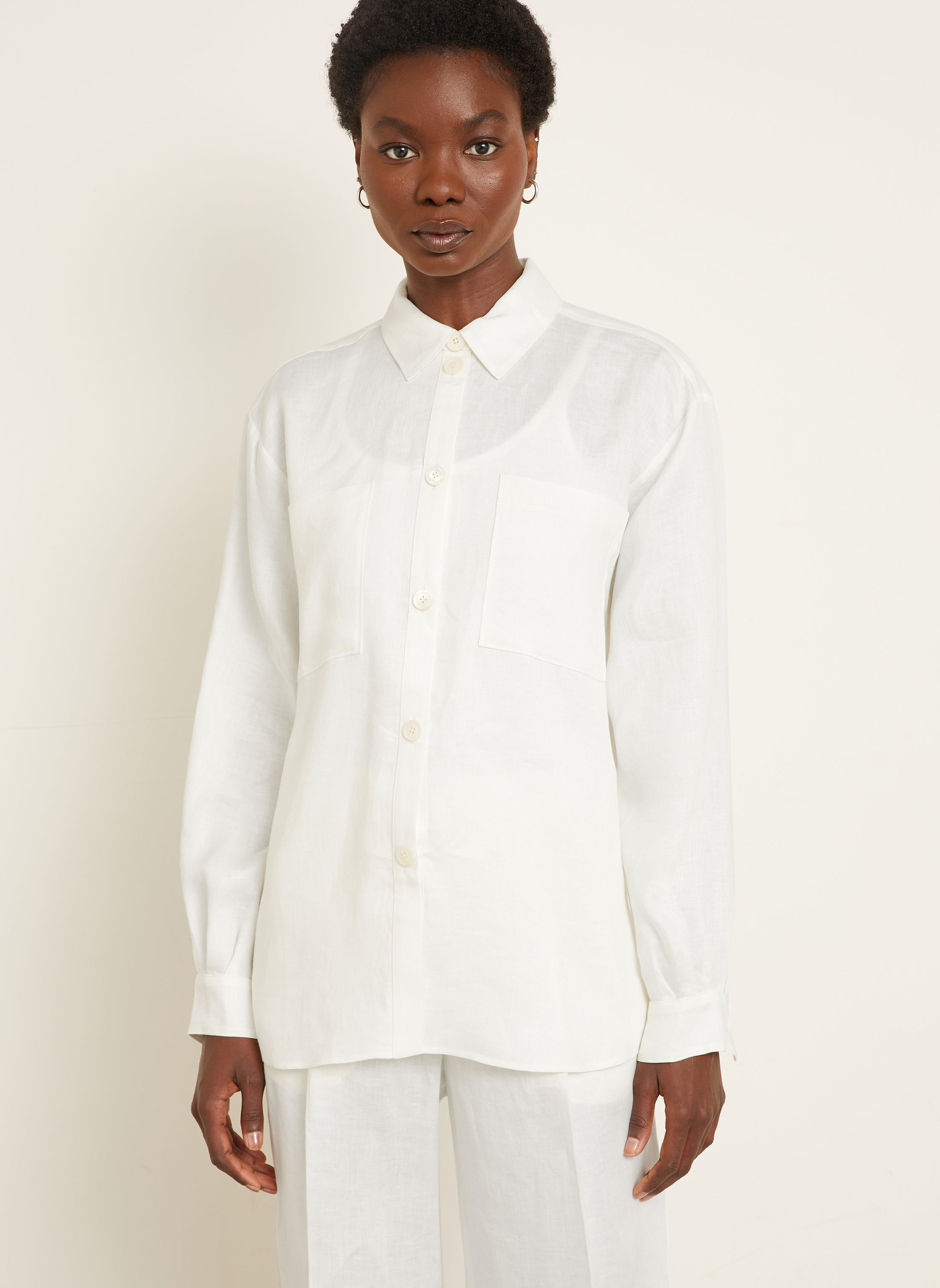 Thumbnail - Iris Von Arnim Hemdbluse Leane Aus Leinen weiss
