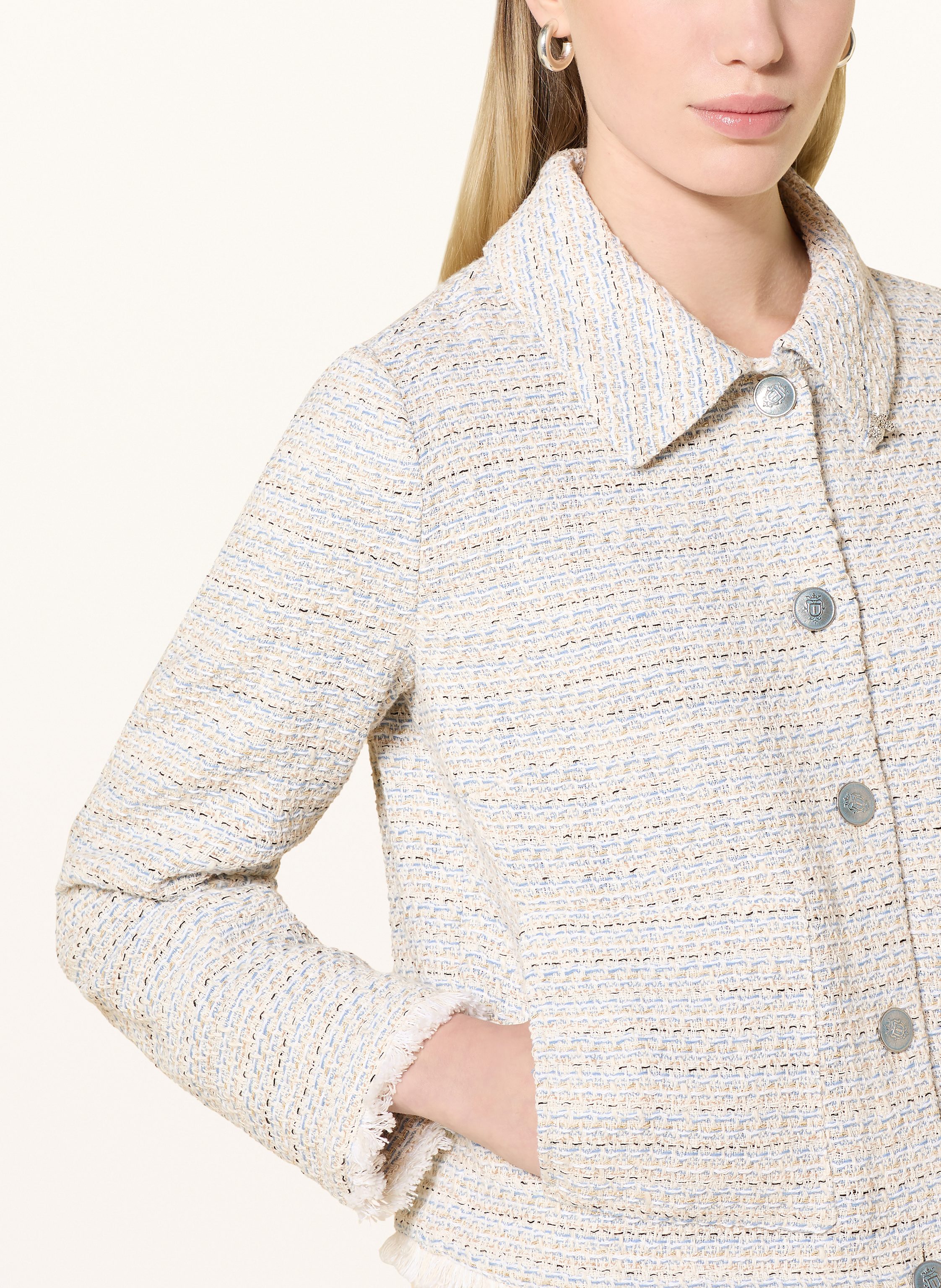 Thumbnail - Cartoon Tweed-Jacke beige