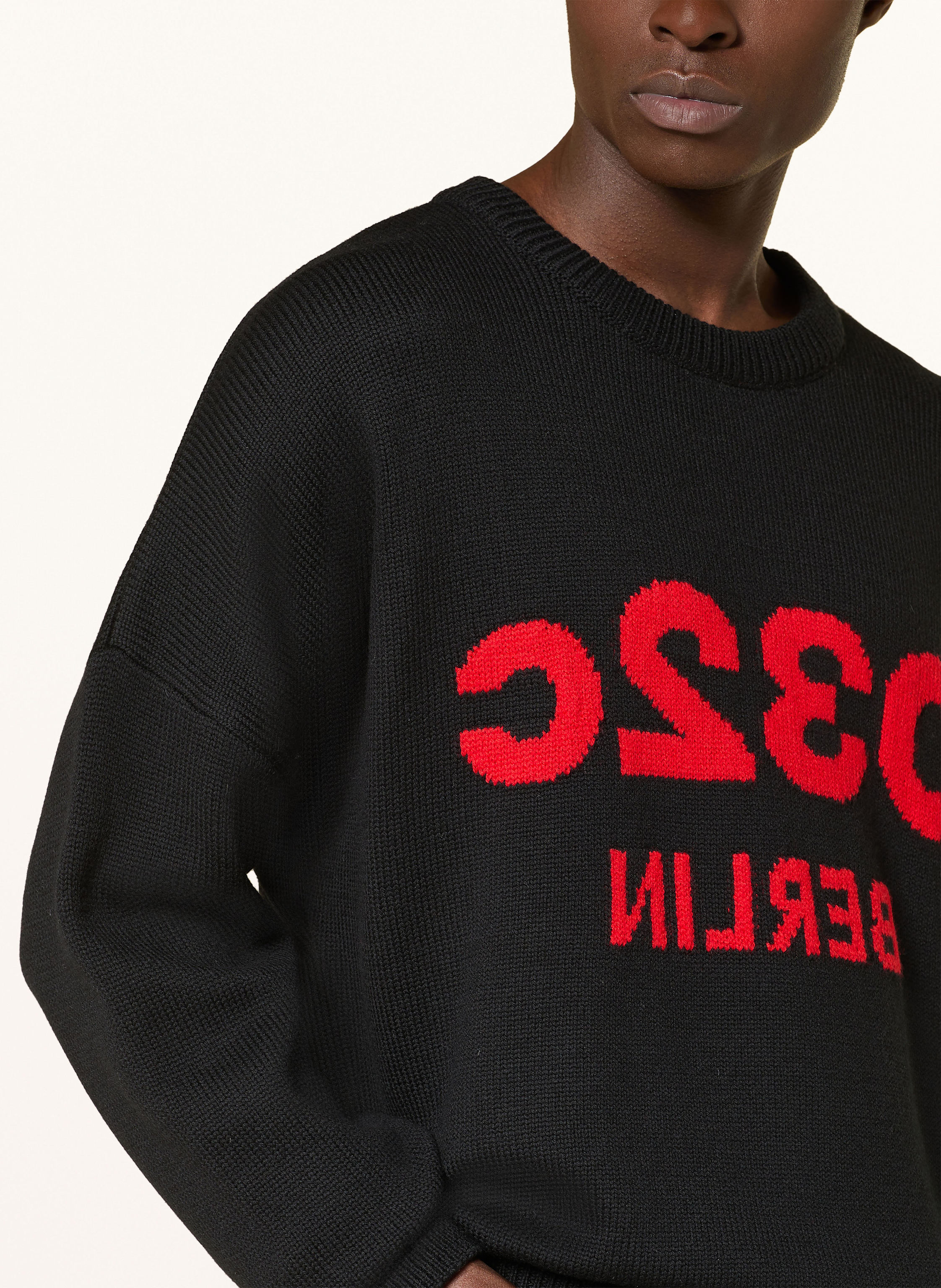Thumbnail - 032c Pullover Selfie schwarz