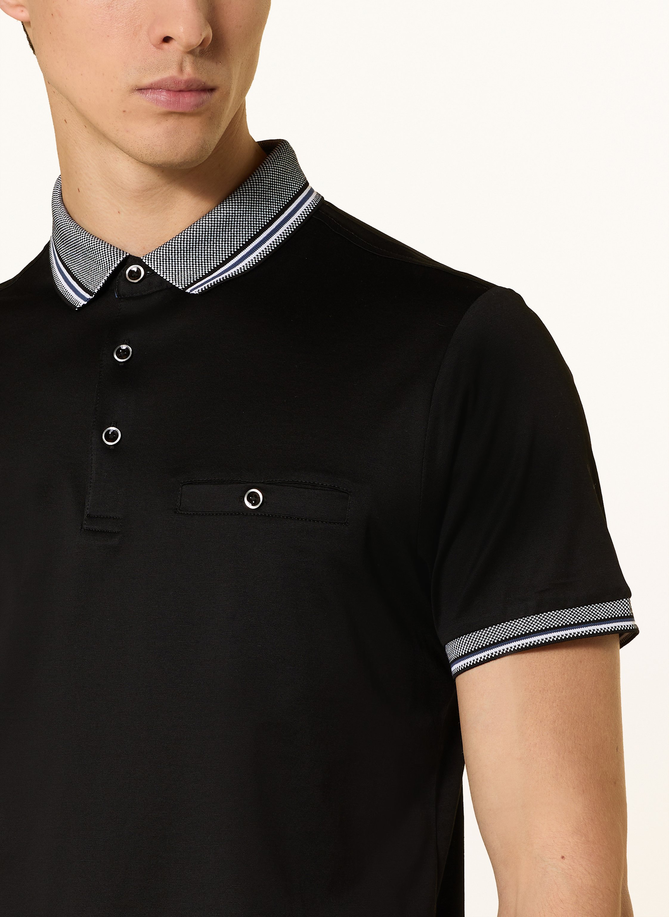 Thumbnail - Ragman Jersey-Poloshirt schwarz