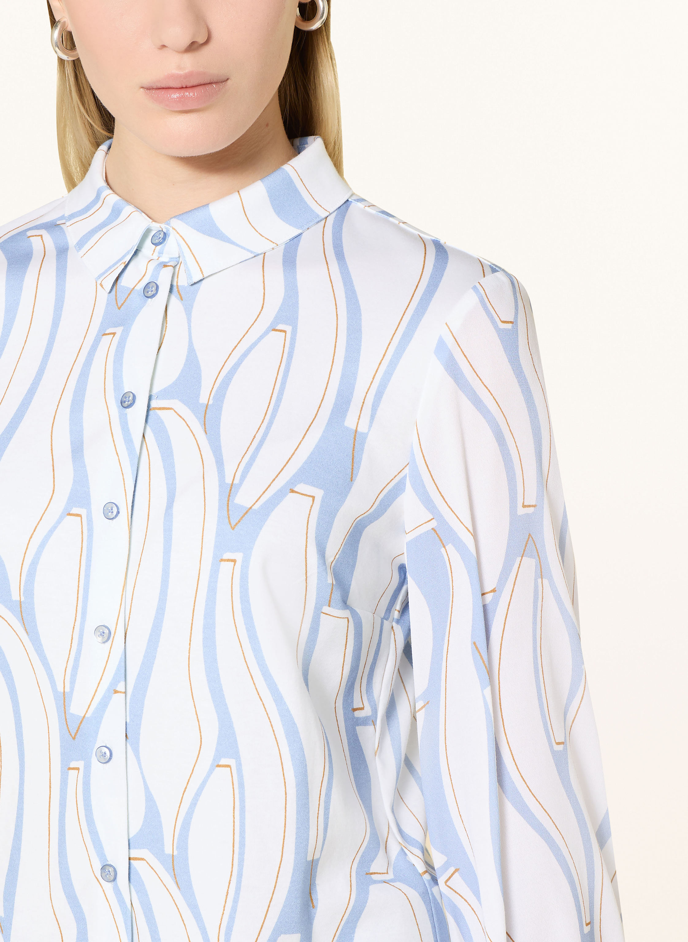 Thumbnail - Desoto Hemdbluse Pia Mit 3/4-Arm blau