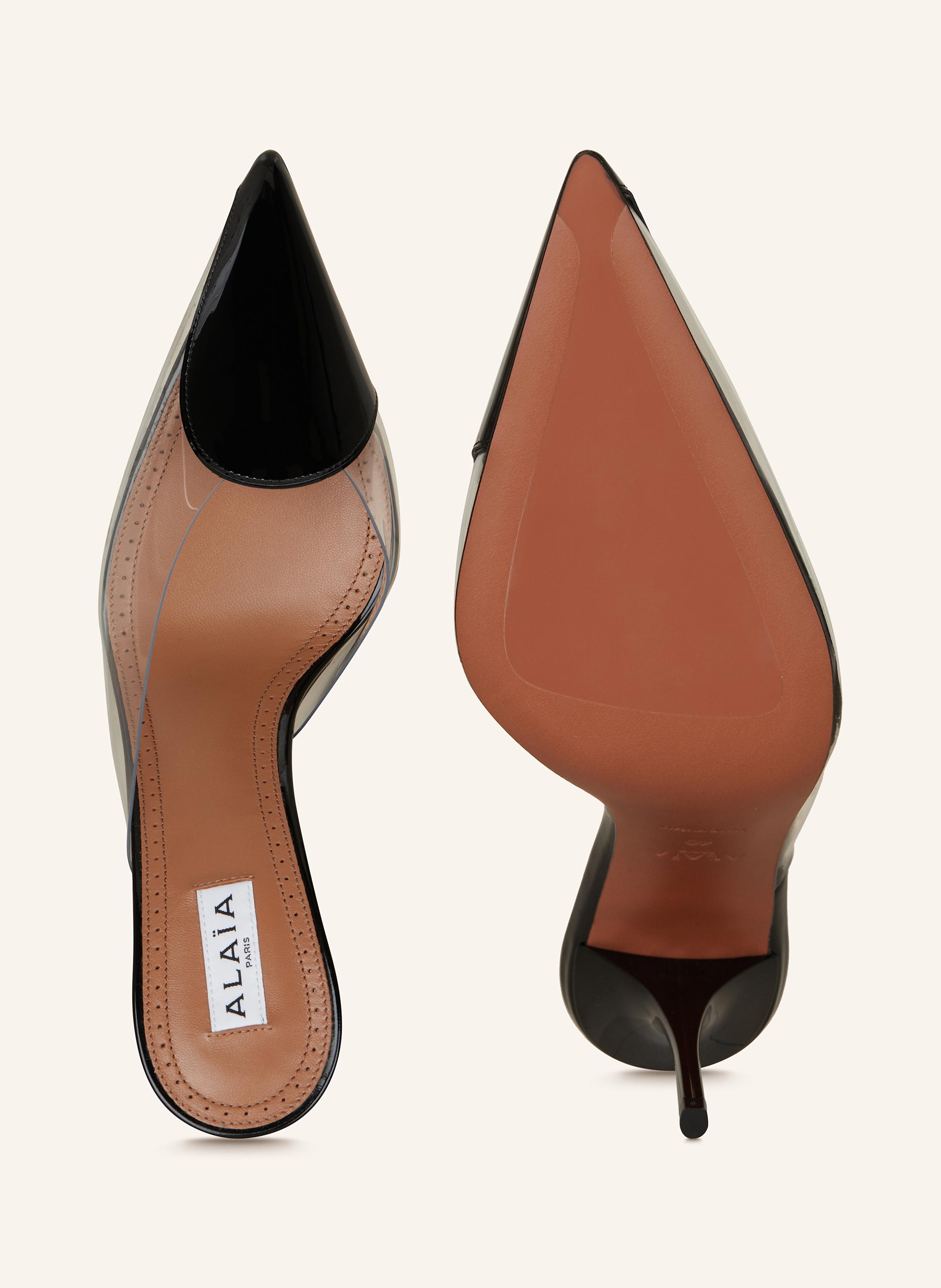 Thumbnail - Alaïa Mules Cœur Abstrait schwarz