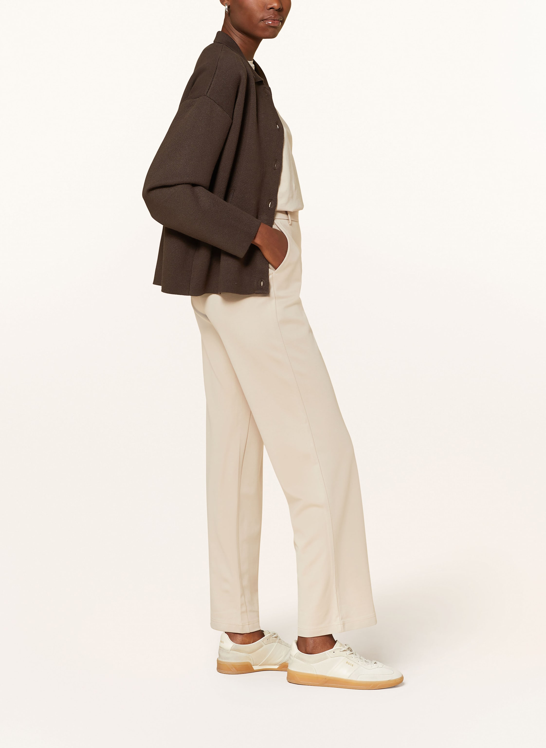 Thumbnail - Only Marlenehose Aus Sweat beige