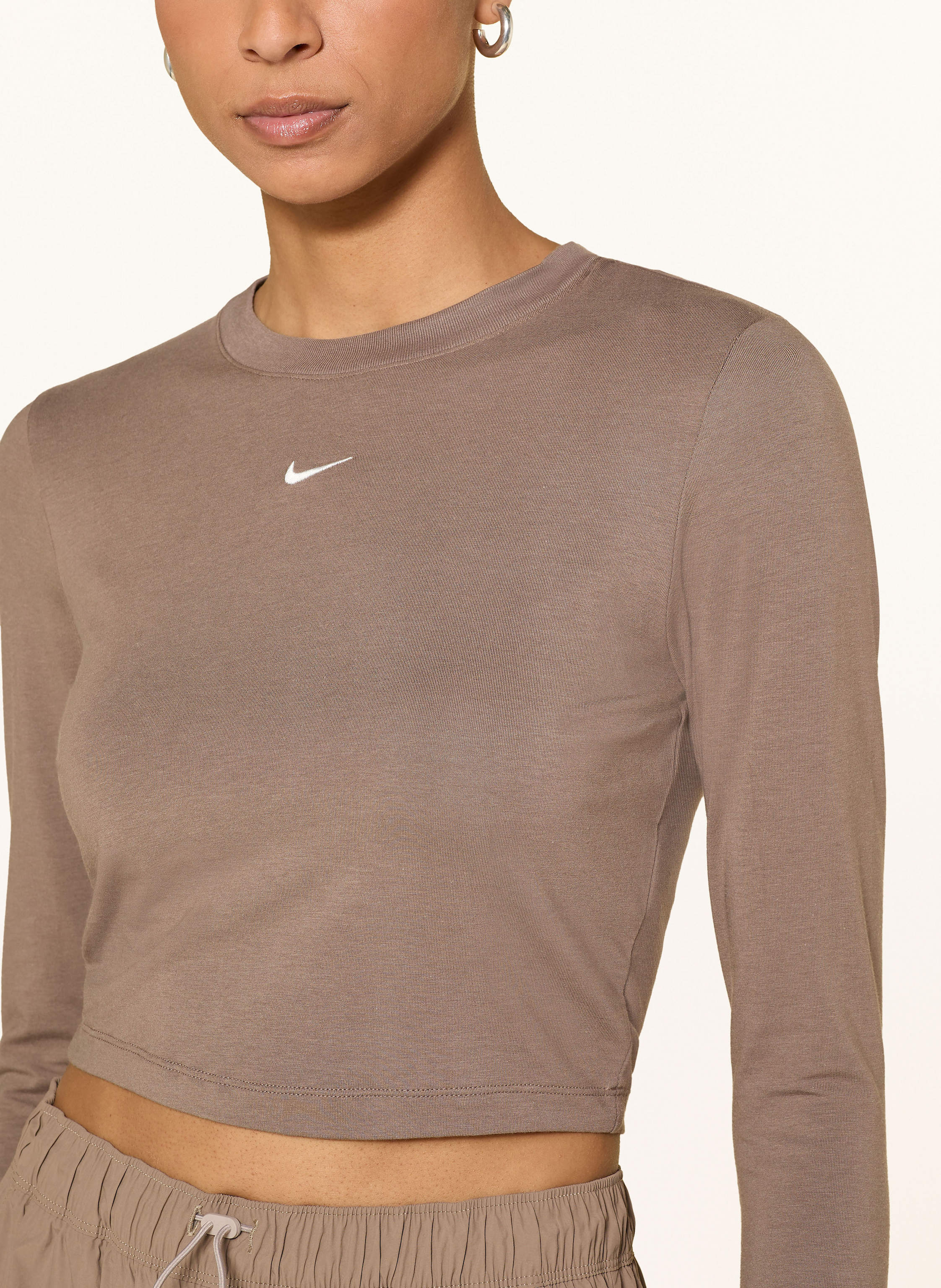 Thumbnail - Nike Cropped-Longsleeve Sportswear Chill Knit braun