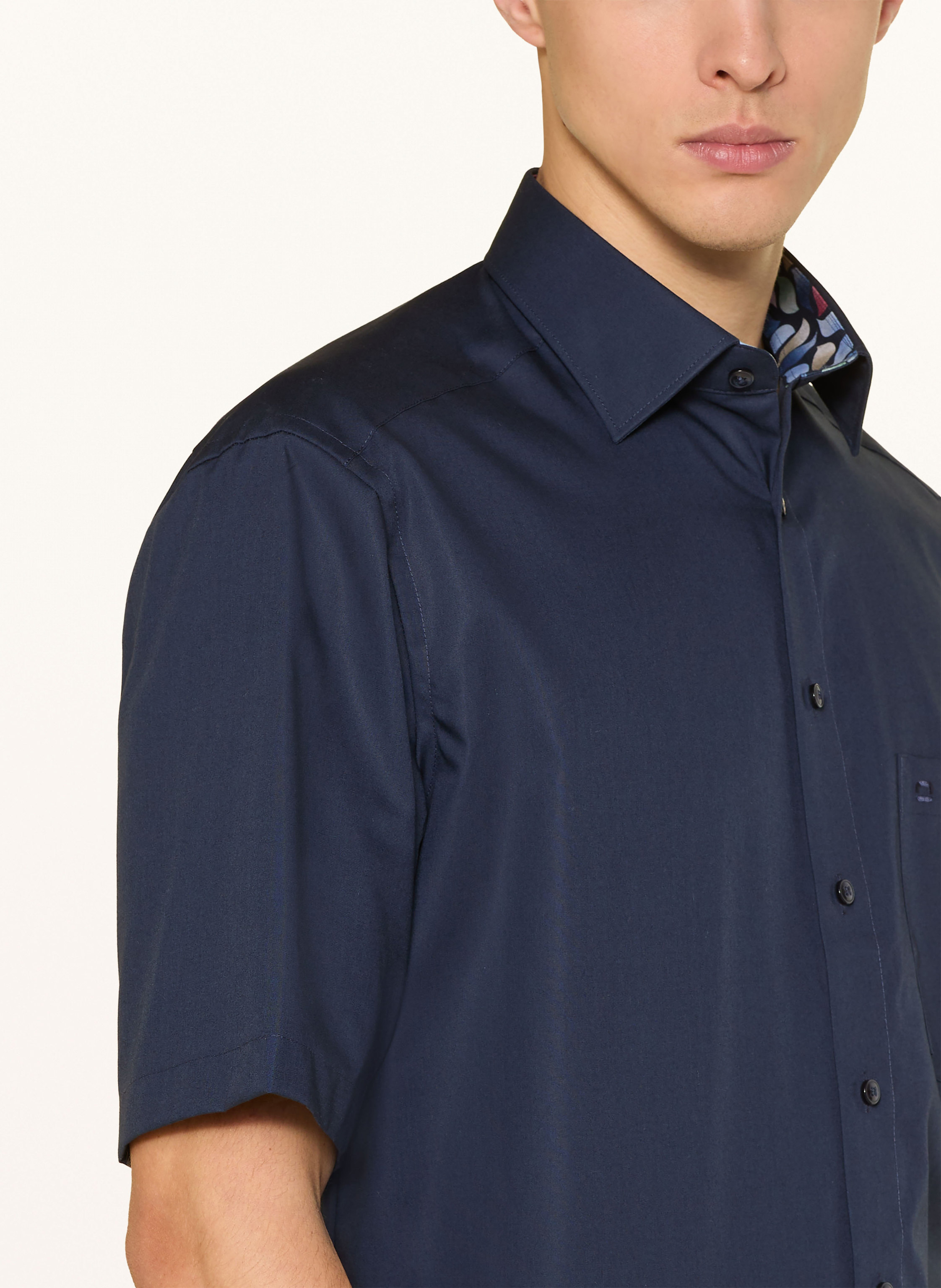 Thumbnail - Olymp Kurzarm-Hemd Luxor Comfort Fit blau