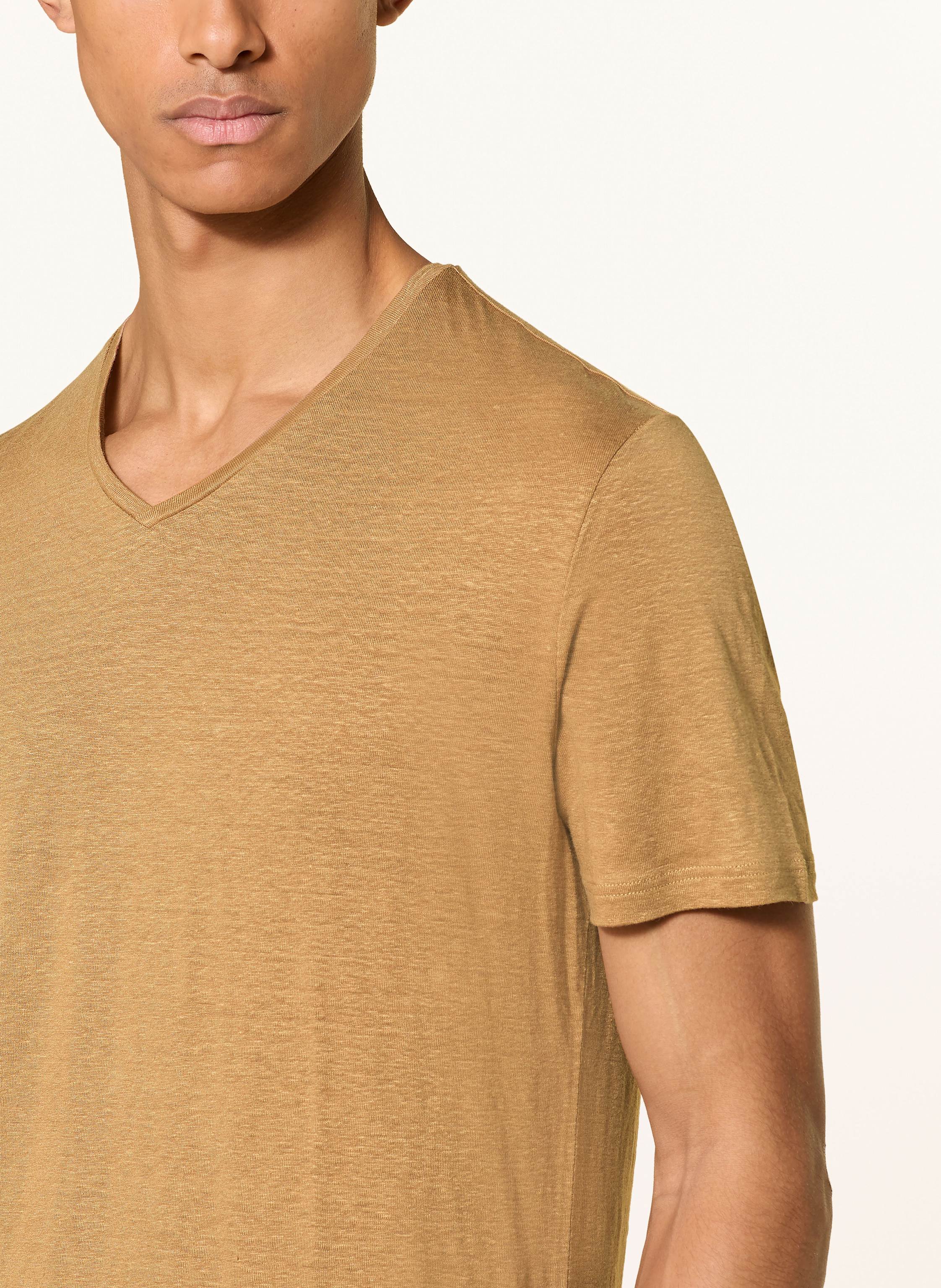 Thumbnail - Olymp T-Shirt Aus Leinen braun