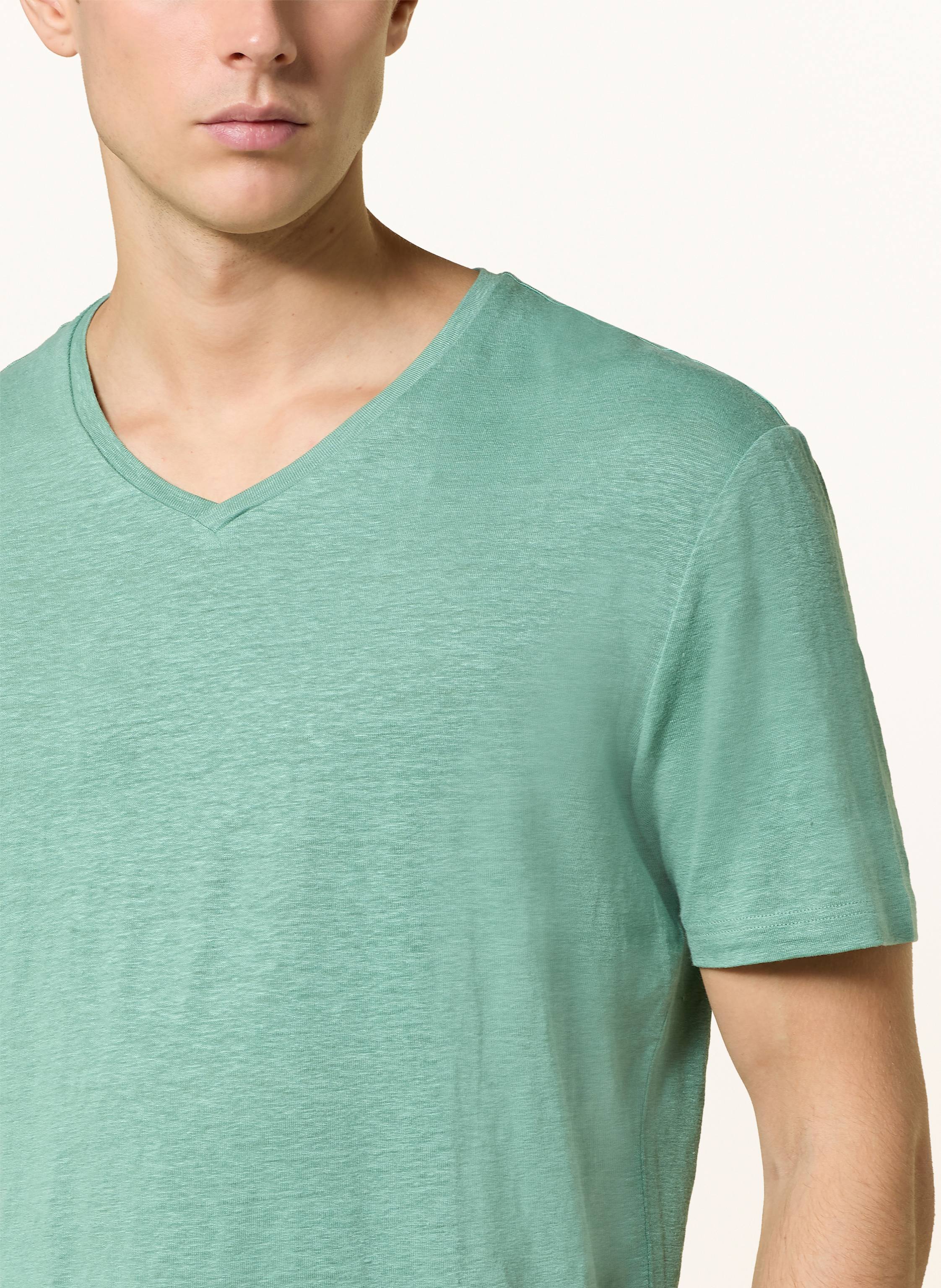 Thumbnail - Olymp T-Shirt Aus Leinen gruen