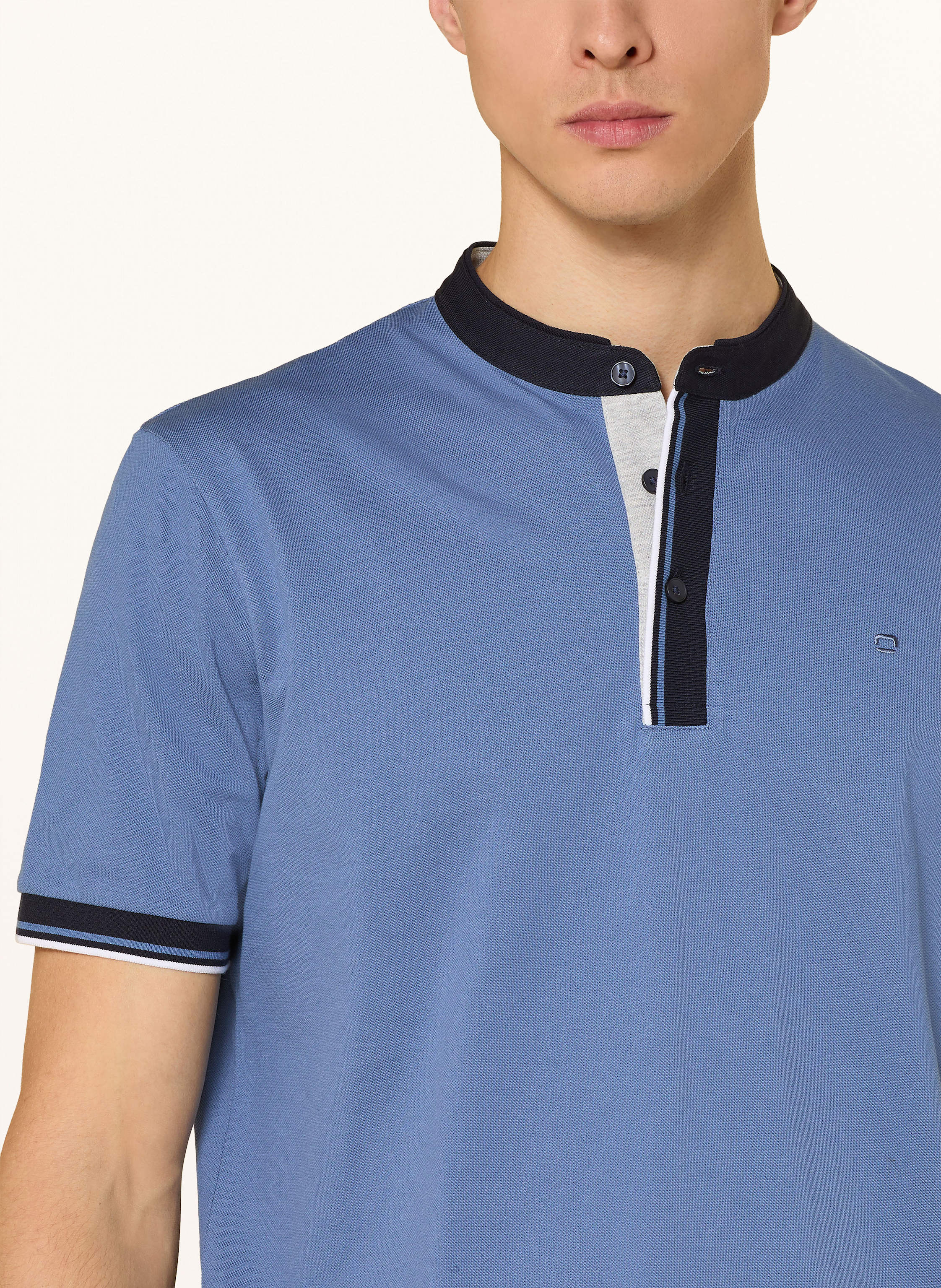 Thumbnail - Olymp Piqué-Poloshirt blau