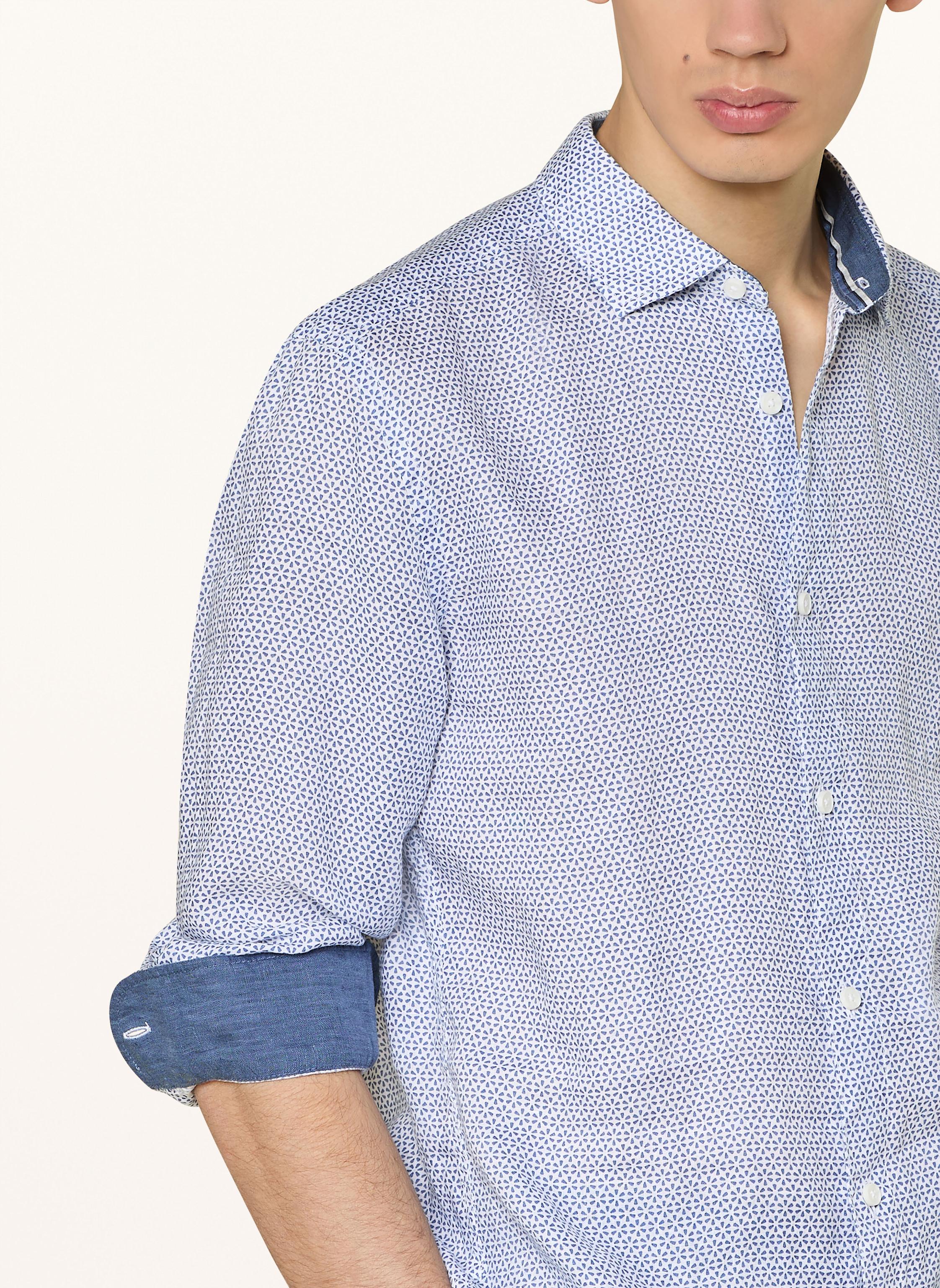 Thumbnail - Olymp Hemd Casual Regular Fit Aus Leinen blau