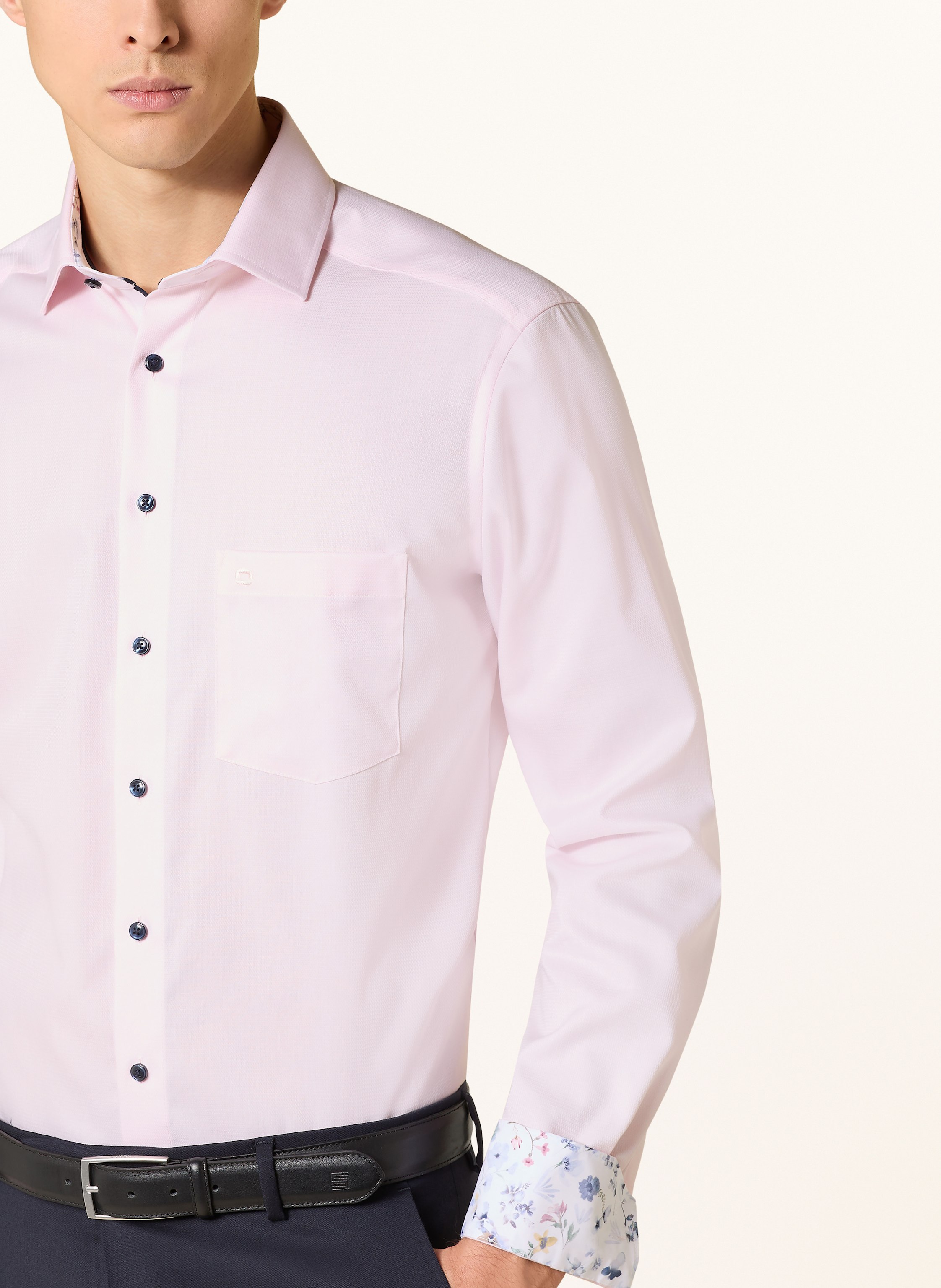 Thumbnail - Olymp Hemd Luxor Modern Fit Mit Extralangem Arm rosa