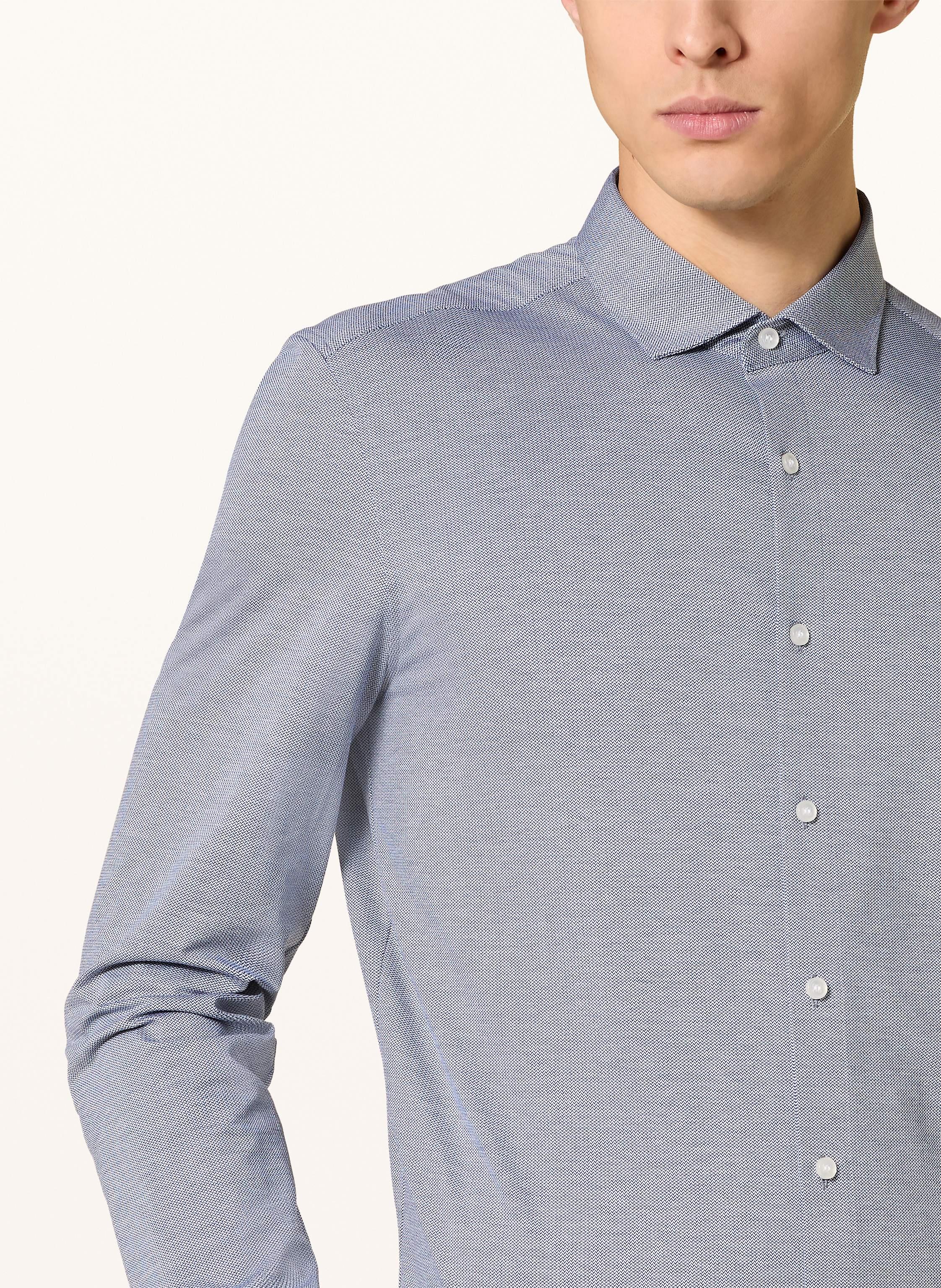 Thumbnail - Olymp Jerseyhemd No. Six Super Slim Fit blau