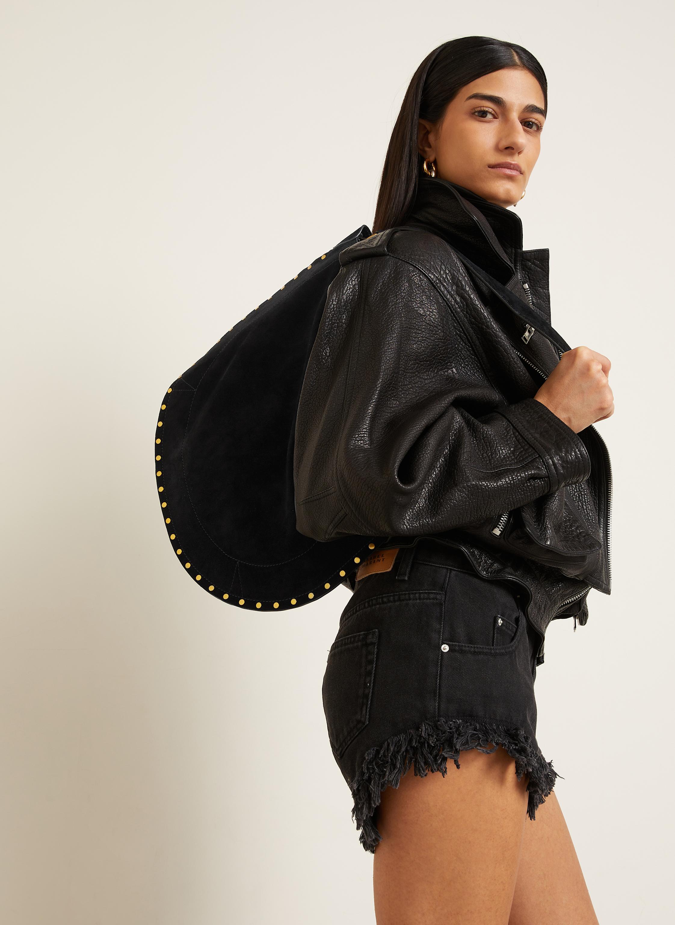 Thumbnail - Isabel Marant Shopper Oskan Mit Pouch Und Nieten schwarz