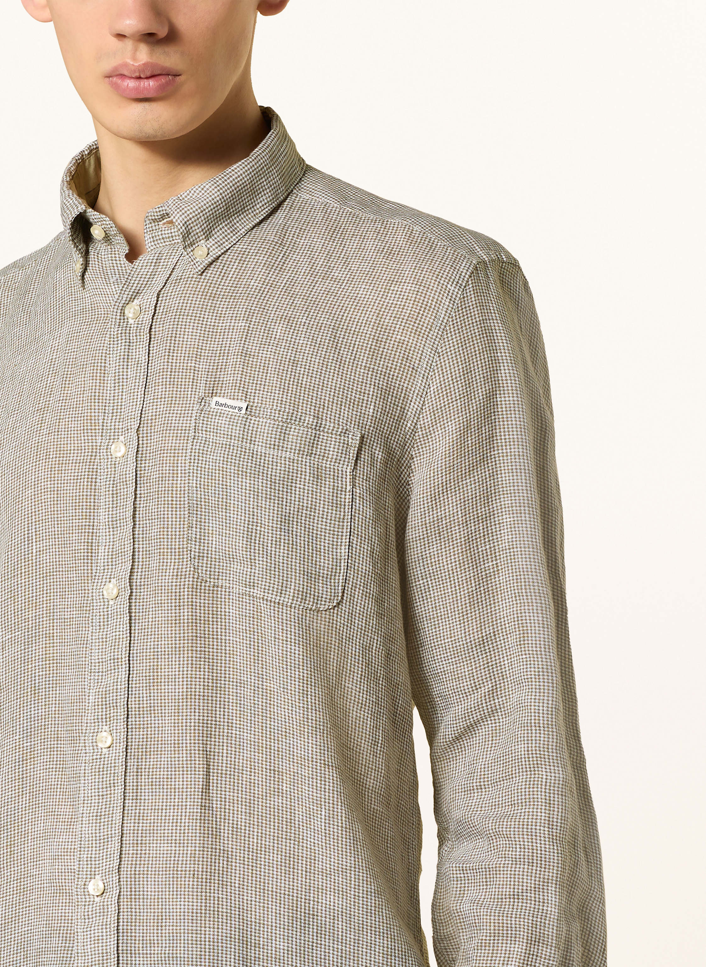 Thumbnail - Barbour Leinenhemd Linton Tailored Fit gruen