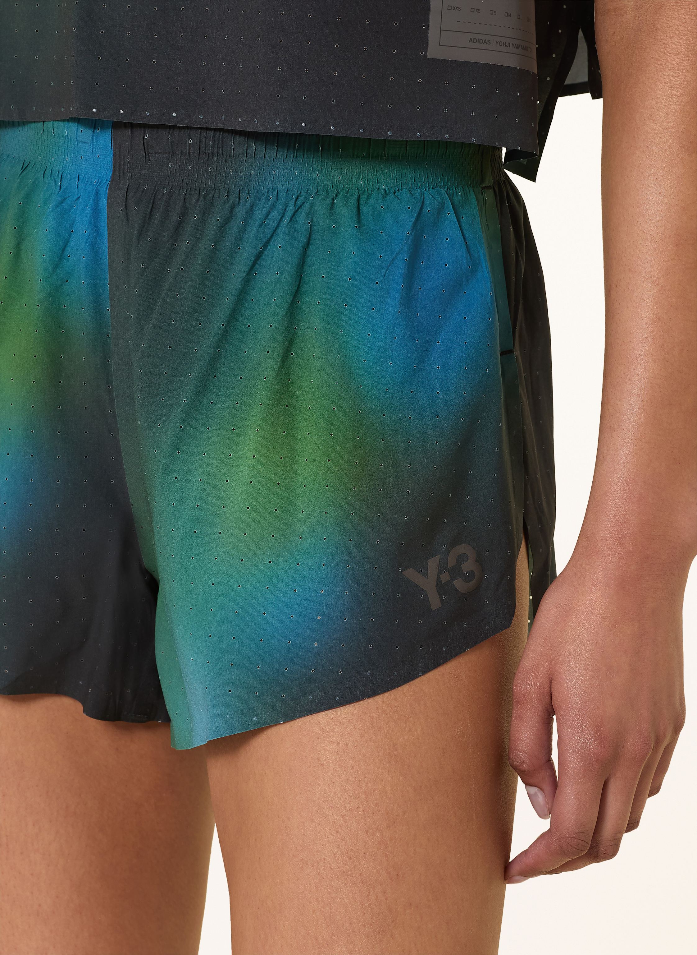 Thumbnail - Y-3 2-In-1-Laufshorts gruen