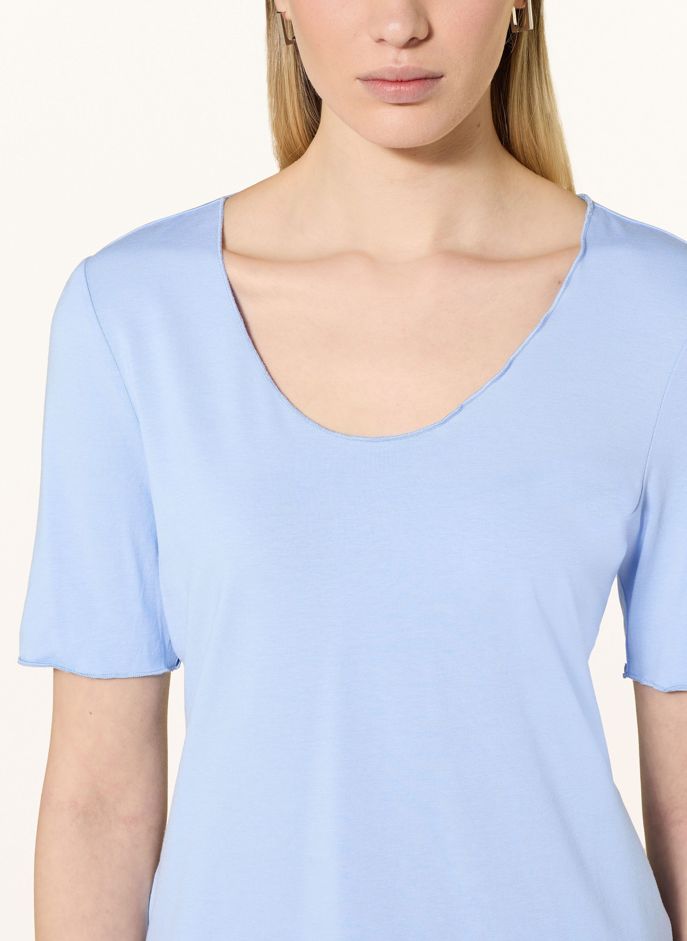 Thumbnail - Oui T-Shirt Mit 3/4-Arm blau