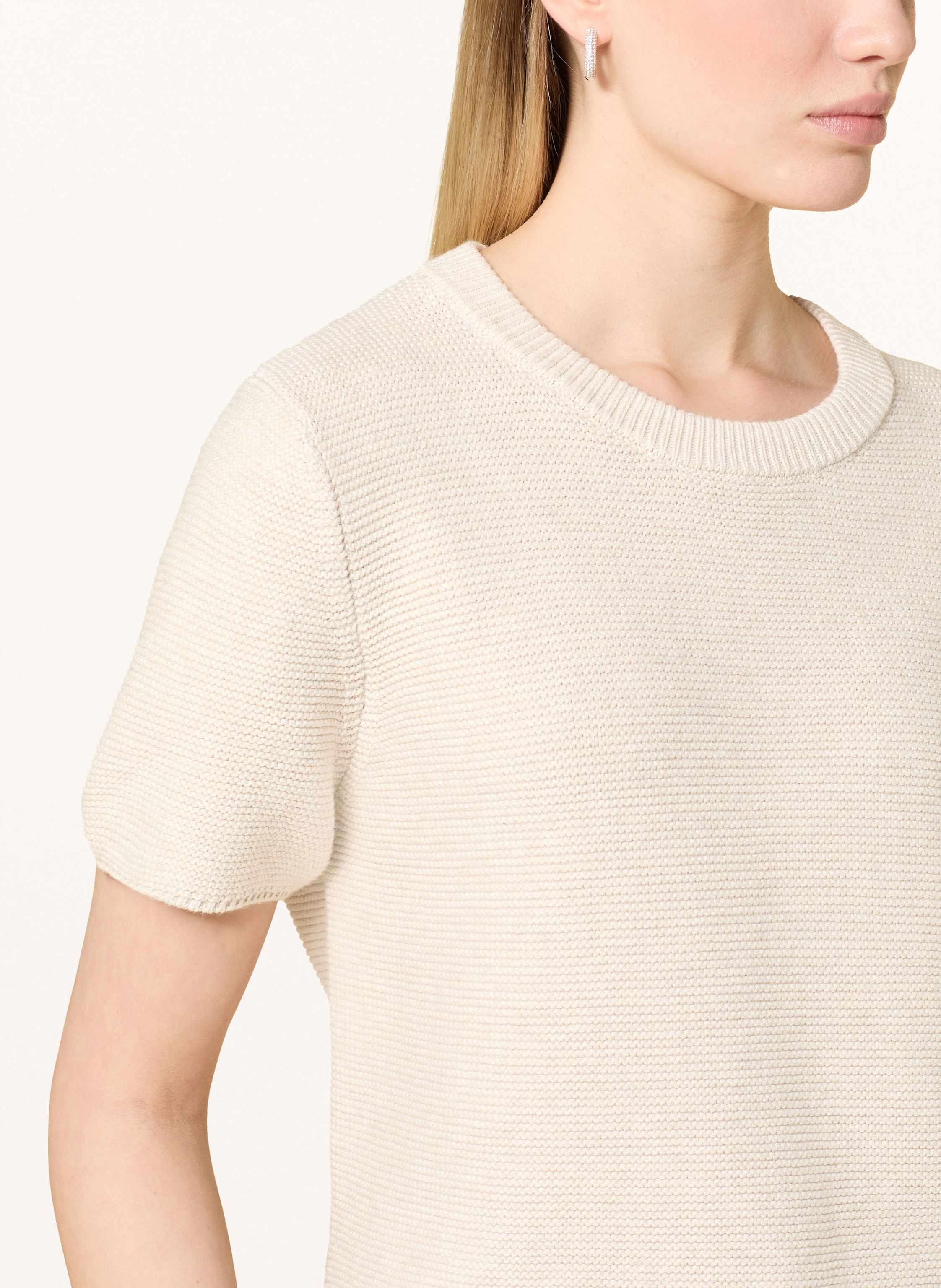 Thumbnail - Oui Strickshirt Mit Cut-Out weiss