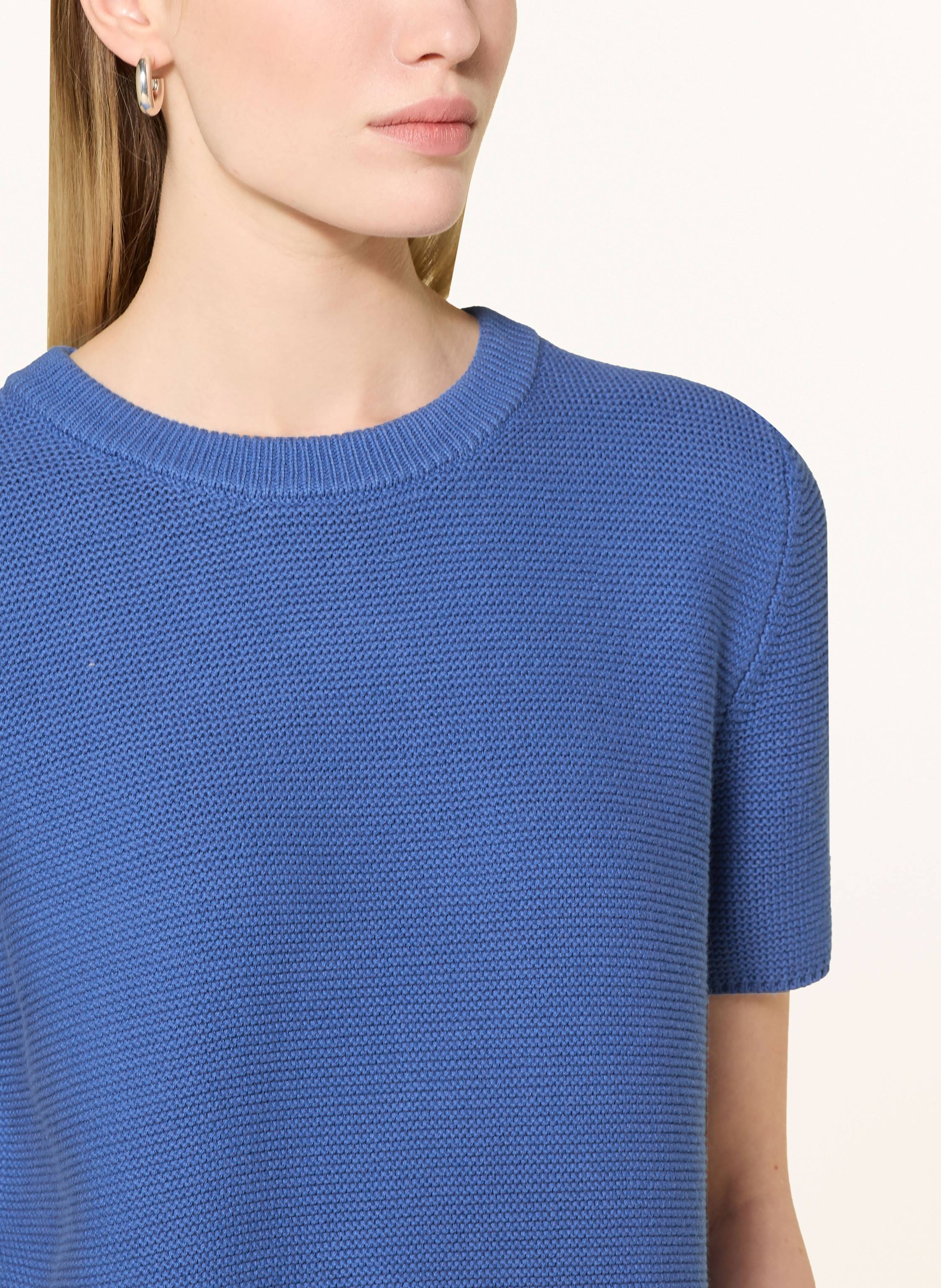 Thumbnail - Oui Strickshirt Mit Cut-Out blau
