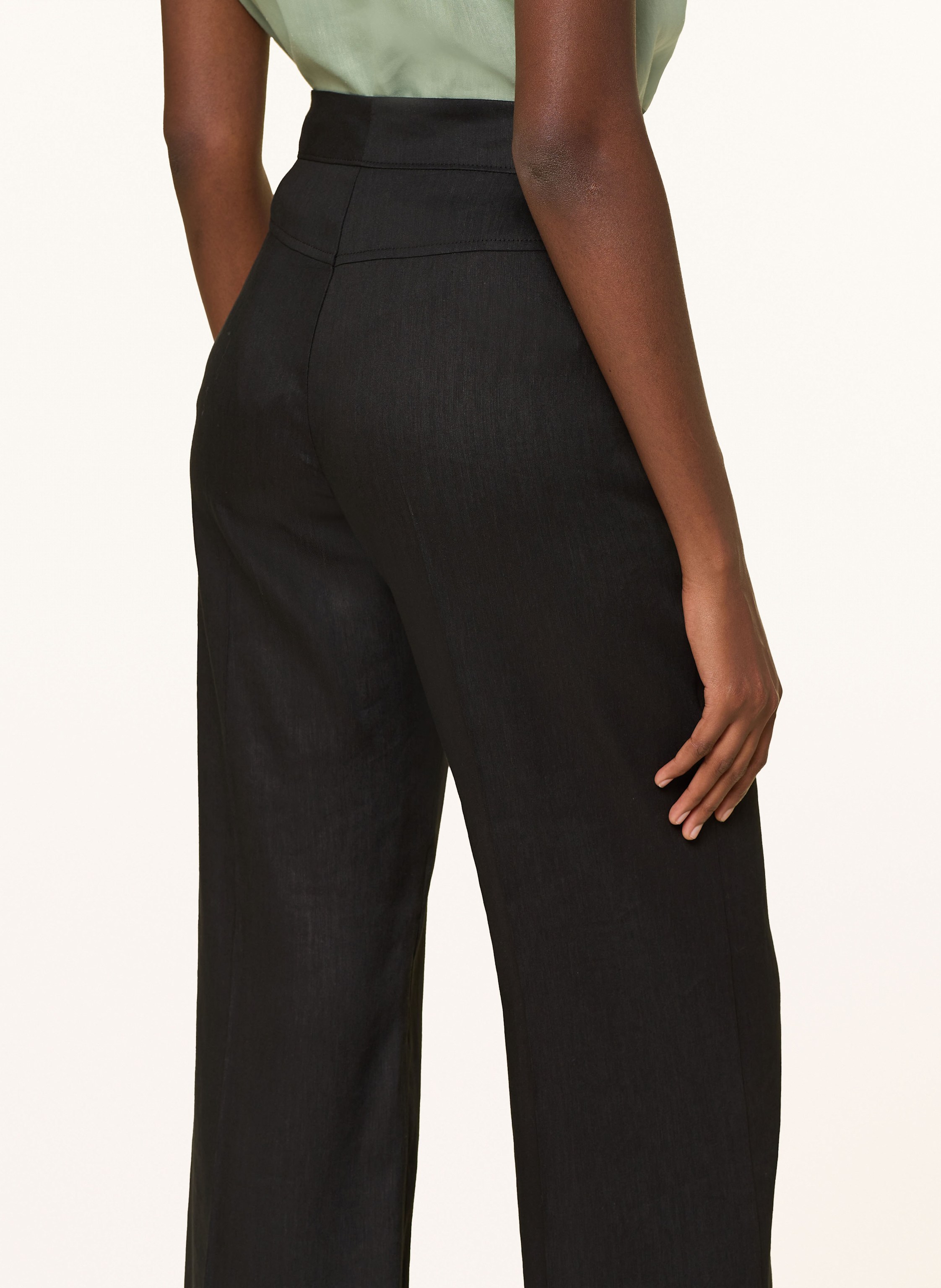 Thumbnail - Bogner Marlenehose Rayen Mit Leinen schwarz