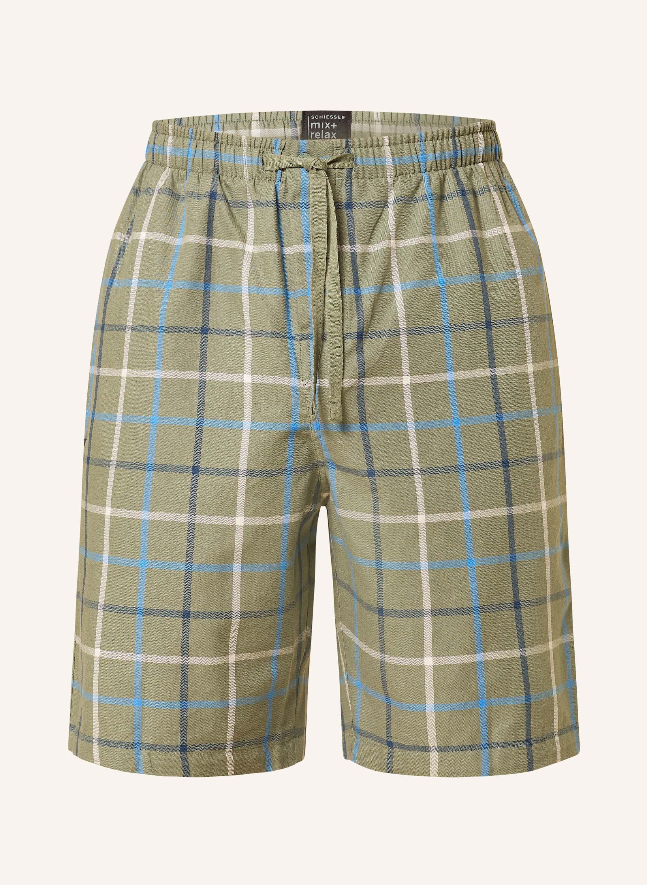 Schiesser Schlafshorts Mix+Relax gruen