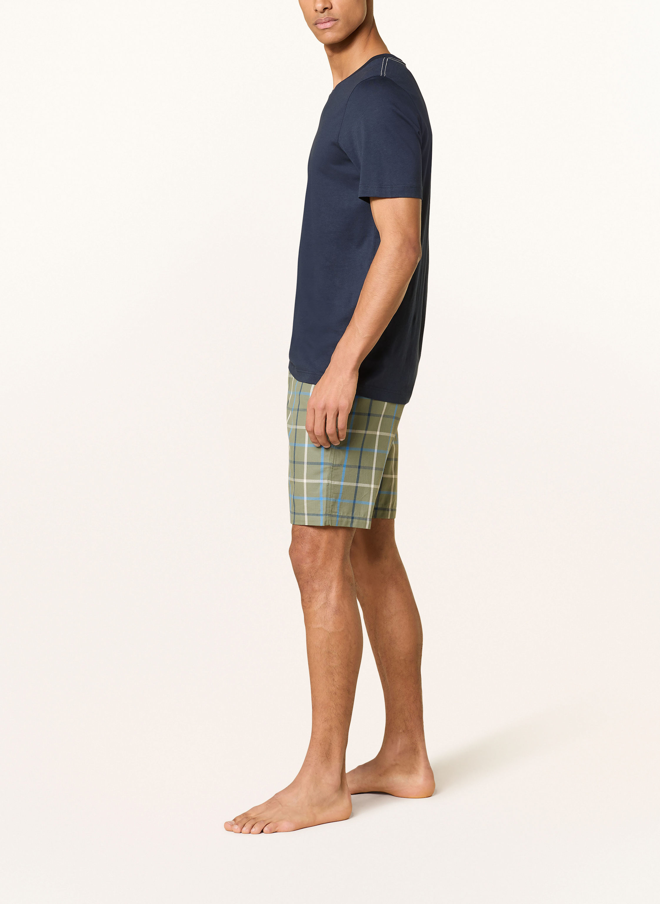 Thumbnail - Schiesser Schlafshorts Mix+Relax gruen