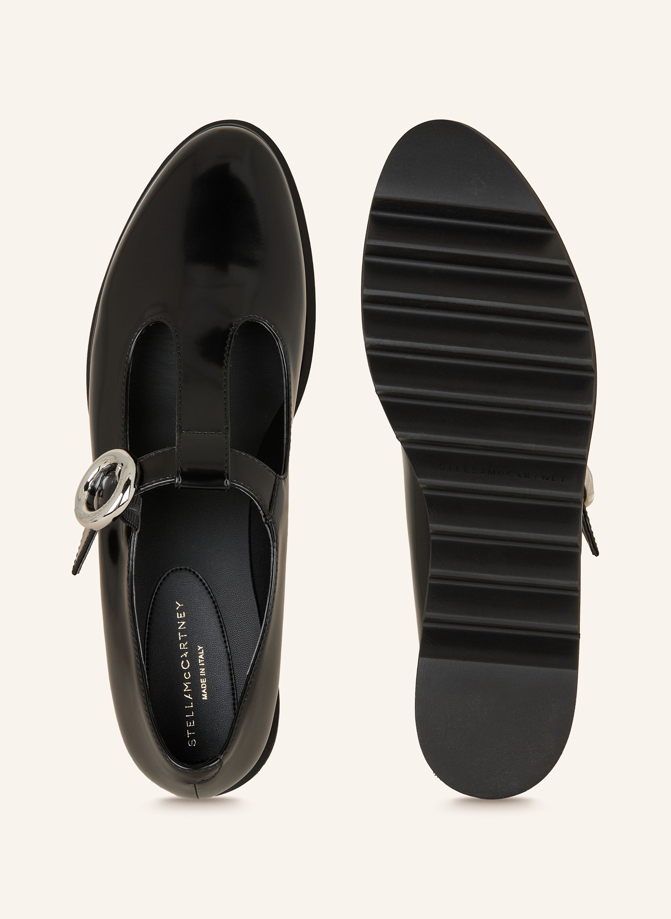 Thumbnail - Stella Mccartney Plateau-Loafer Elyse schwarz