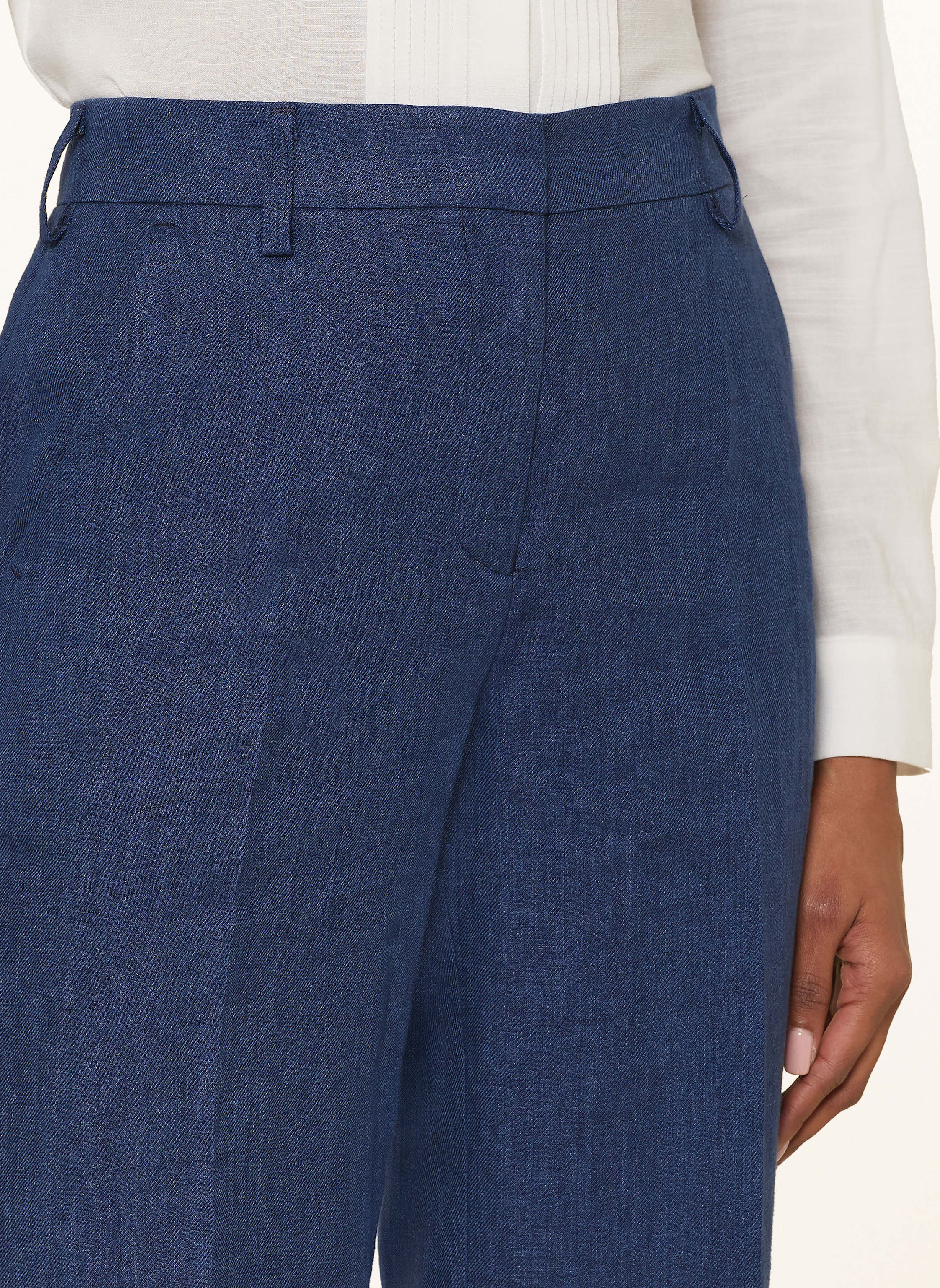 Thumbnail - Grasegger Marlenehose Gertrude Aus Leinen blau