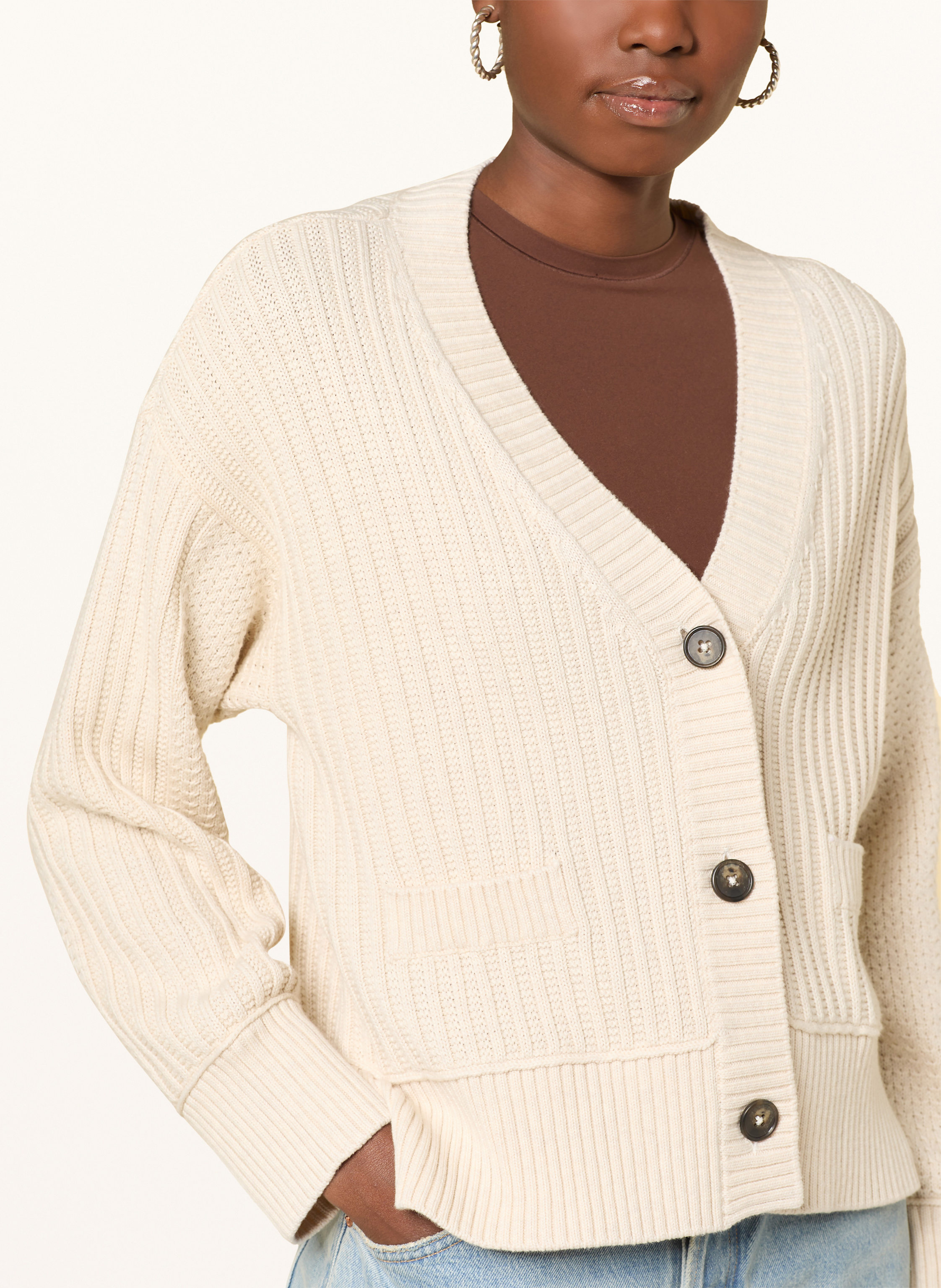 Thumbnail - Repeat Strickjacke beige
