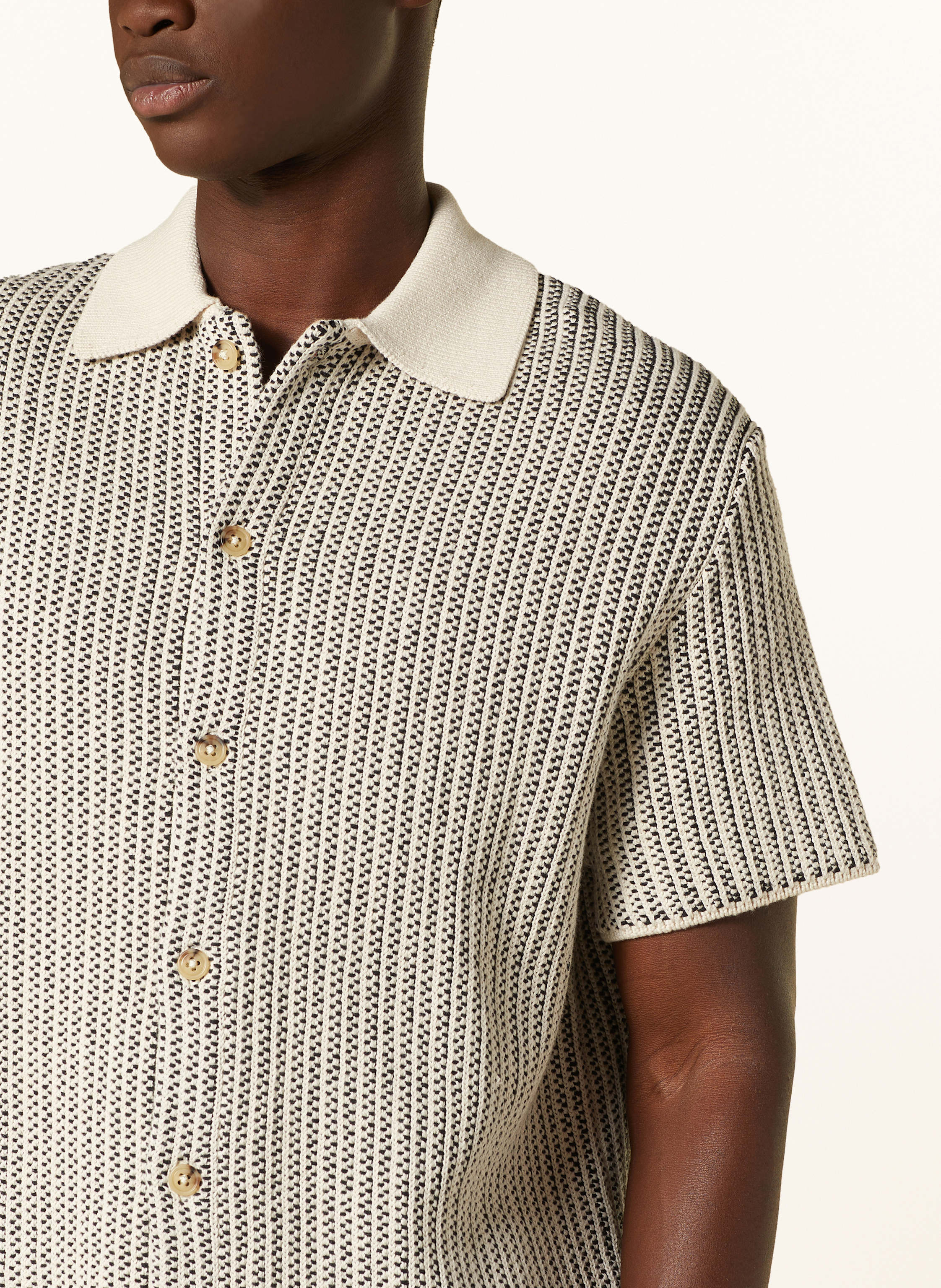 Thumbnail - Les Deux Strickhemd Easton Comfort Fit beige